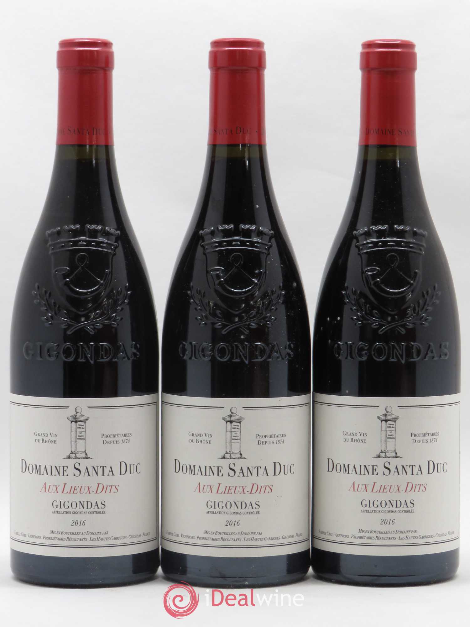 Gigondas Aux Lieux Dits Santa Duc 2016 - Posten von 3 Flaschen - 0