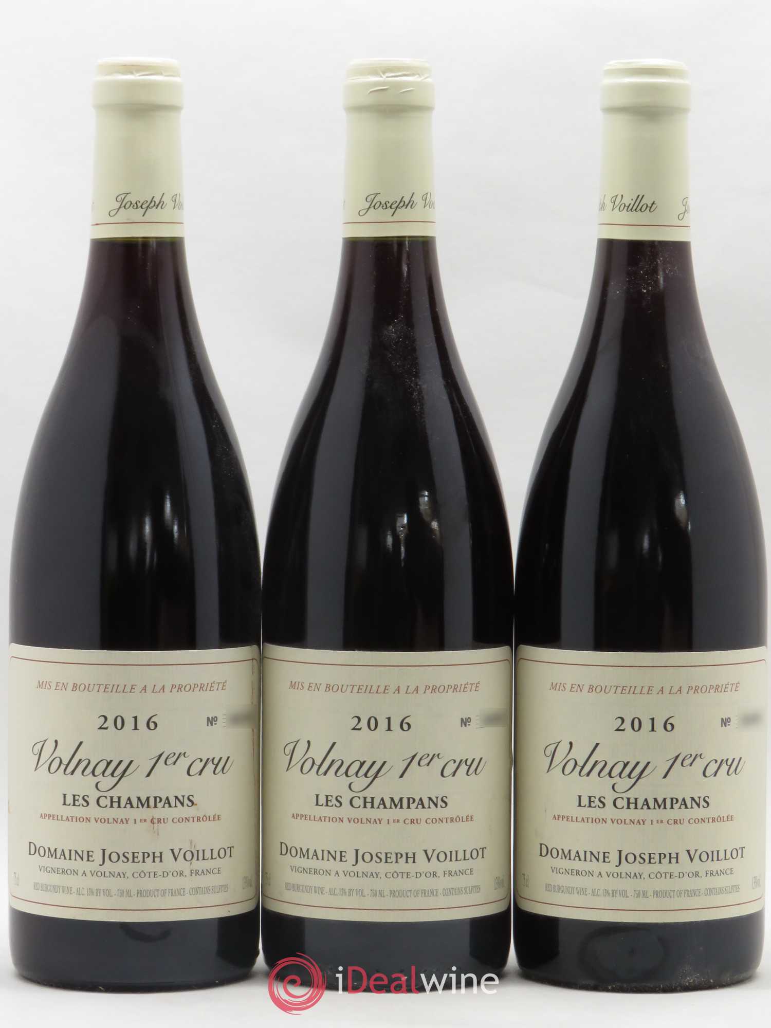 Volnay 1er Cru les Champans Joseph Voillot (Domaine) 2016 - Lot de 3 bouteilles - 0