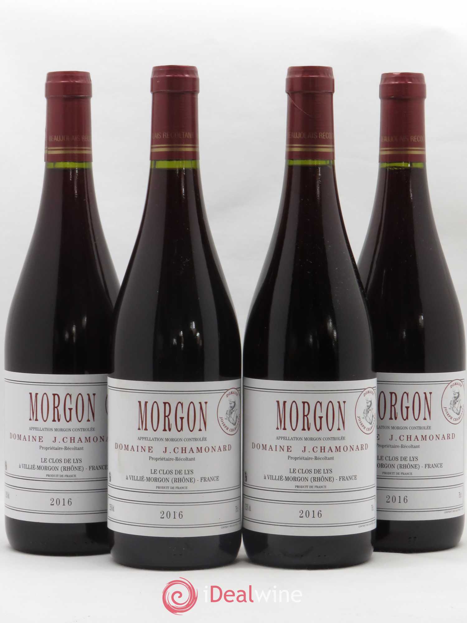 Morgon Joseph Chamonard (Domaine) Le Clos de Lys 2016 - Lot de 4 bouteilles - 0