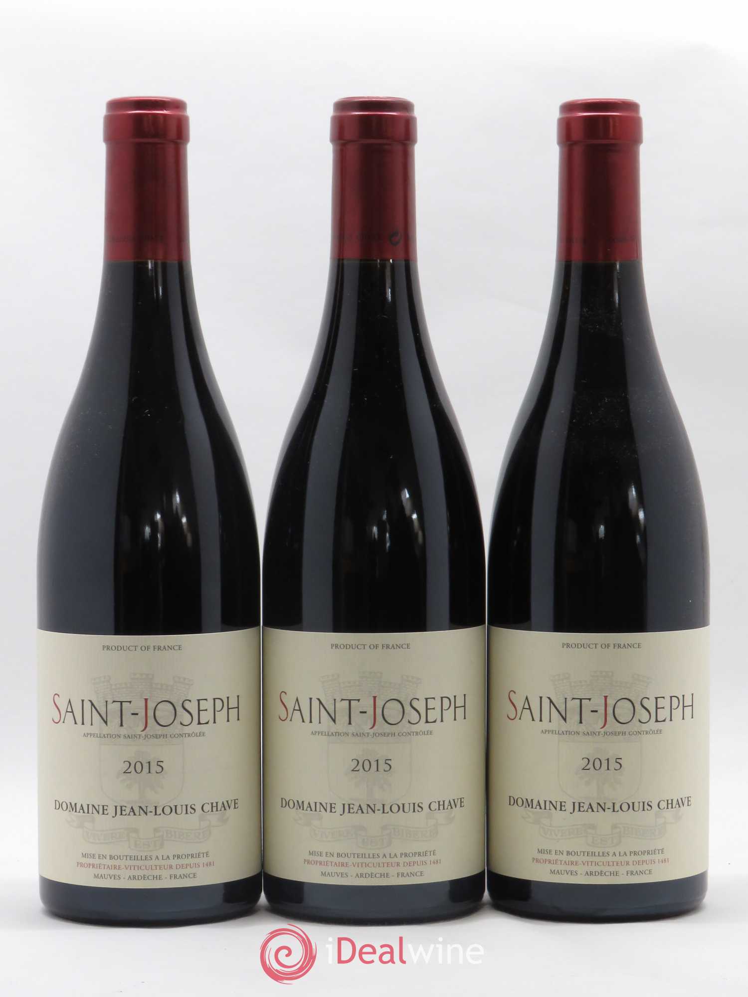 Saint-Joseph Jean-Louis Chave 2015 - Lot de 3 bouteilles - 0