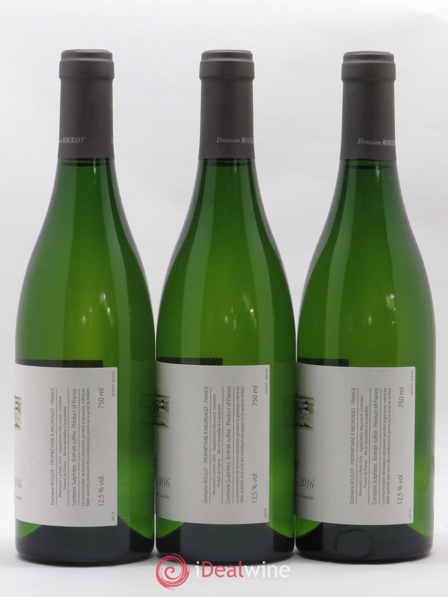 Meursault Luchets Roulot (Domaine) 2016 - Lot of 3 bottles - 1