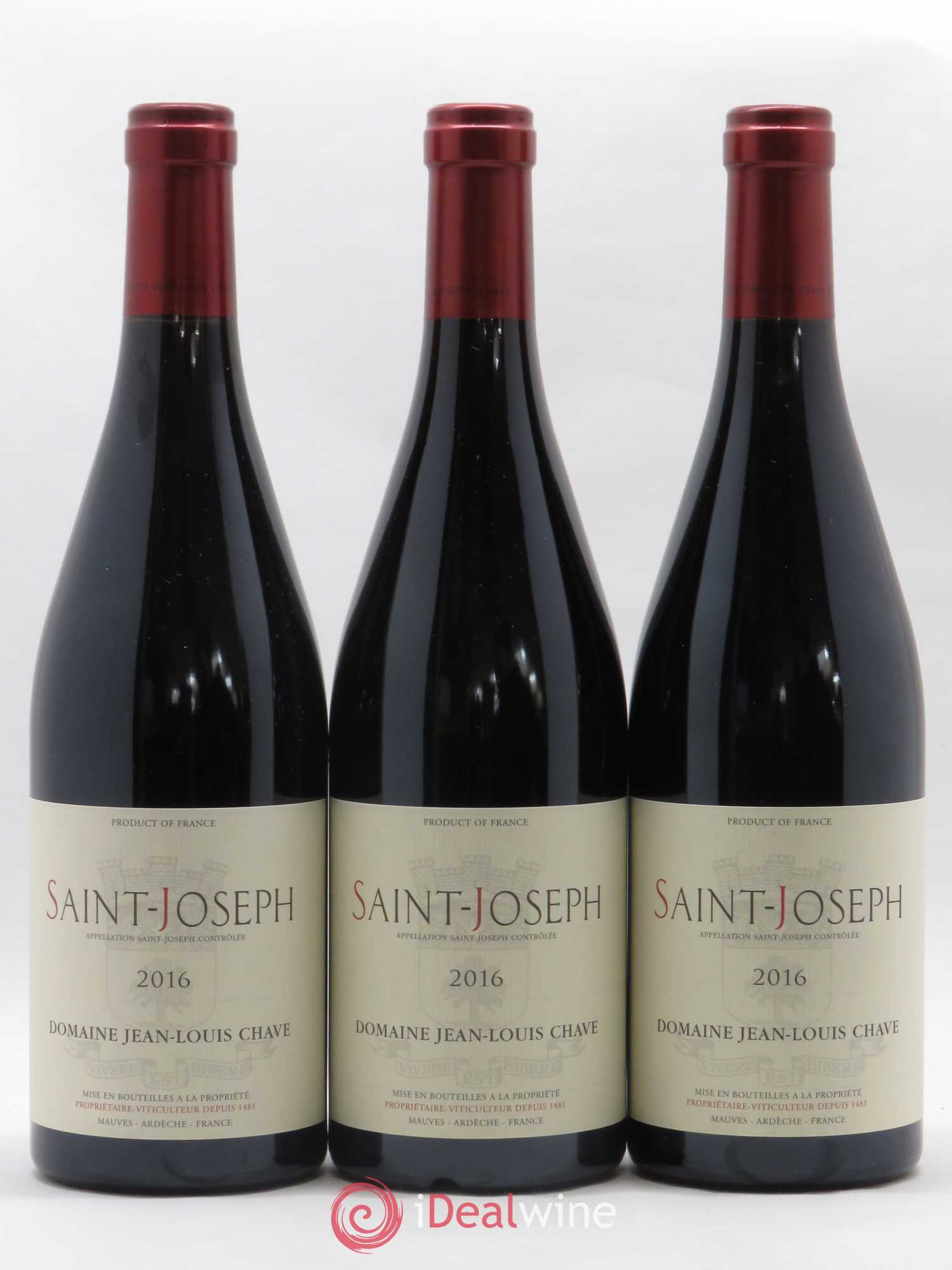 Saint-Joseph Jean-Louis Chave 2016 - Lot de 3 bouteilles - 0