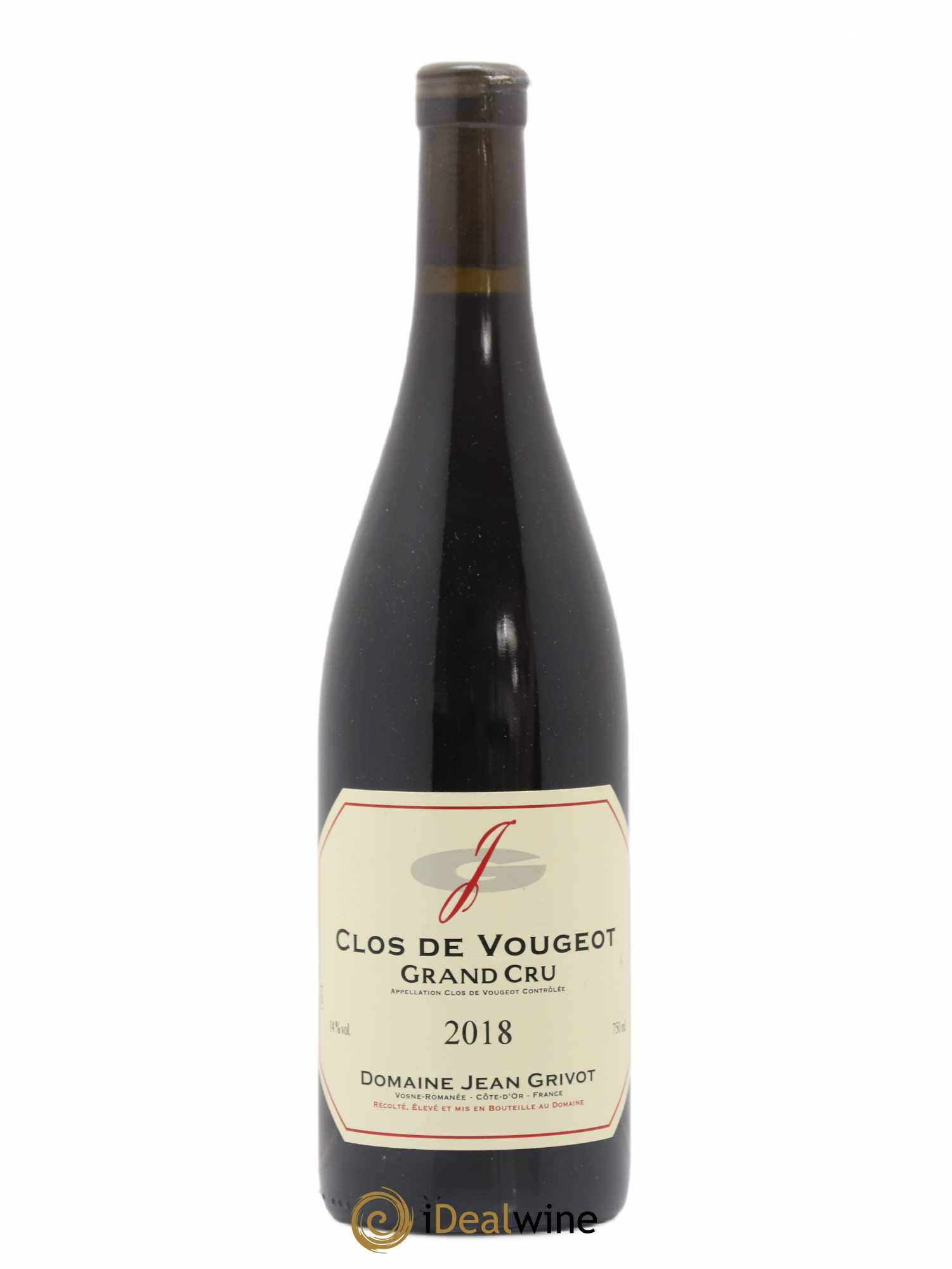 Clos de Vougeot Grand Cru Jean Grivot 2018 - Lot de 1 bouteille - 0
