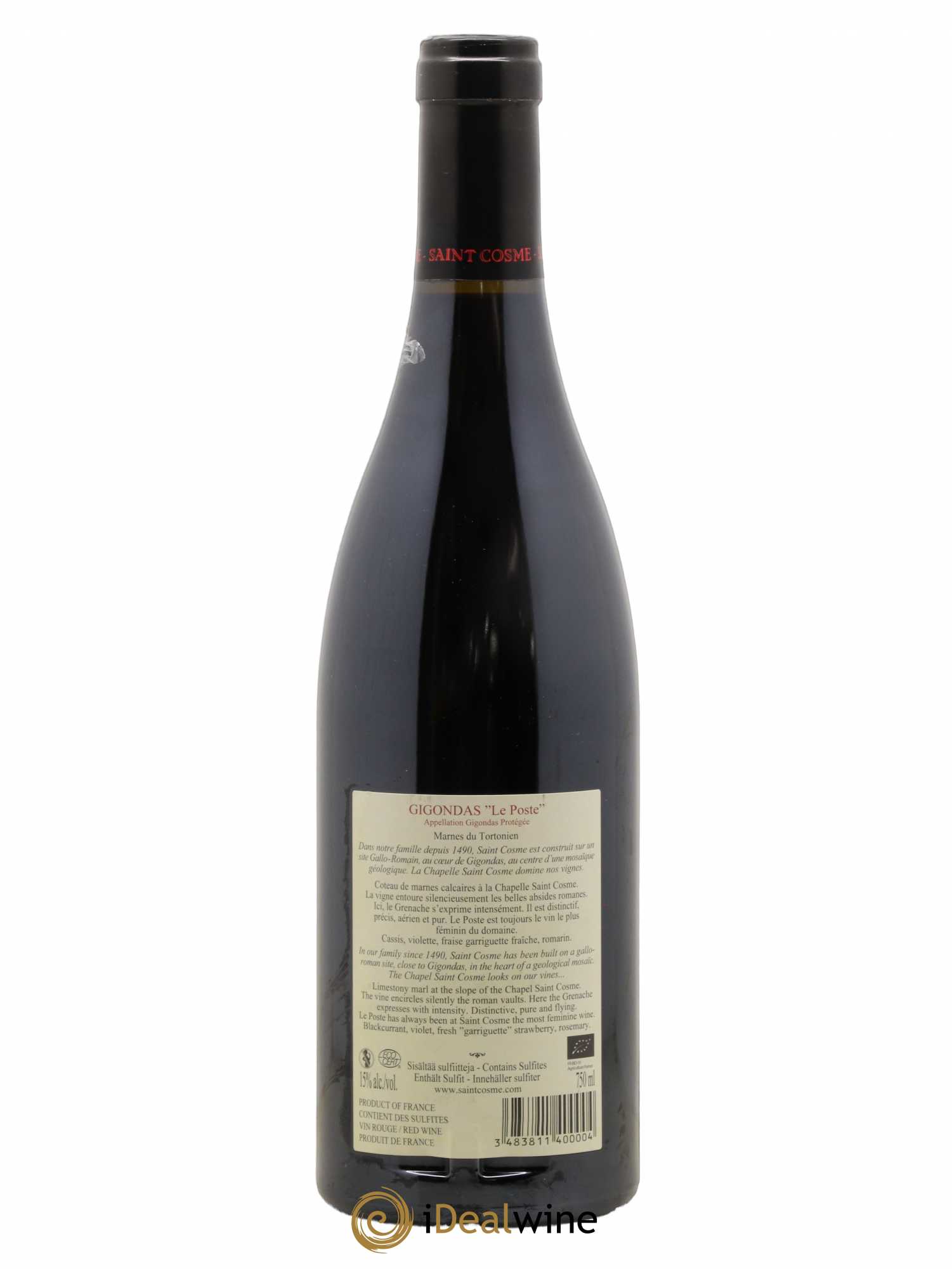 Gigondas Le Poste Saint Cosme 2015 - Lot de 1 bouteille - 1