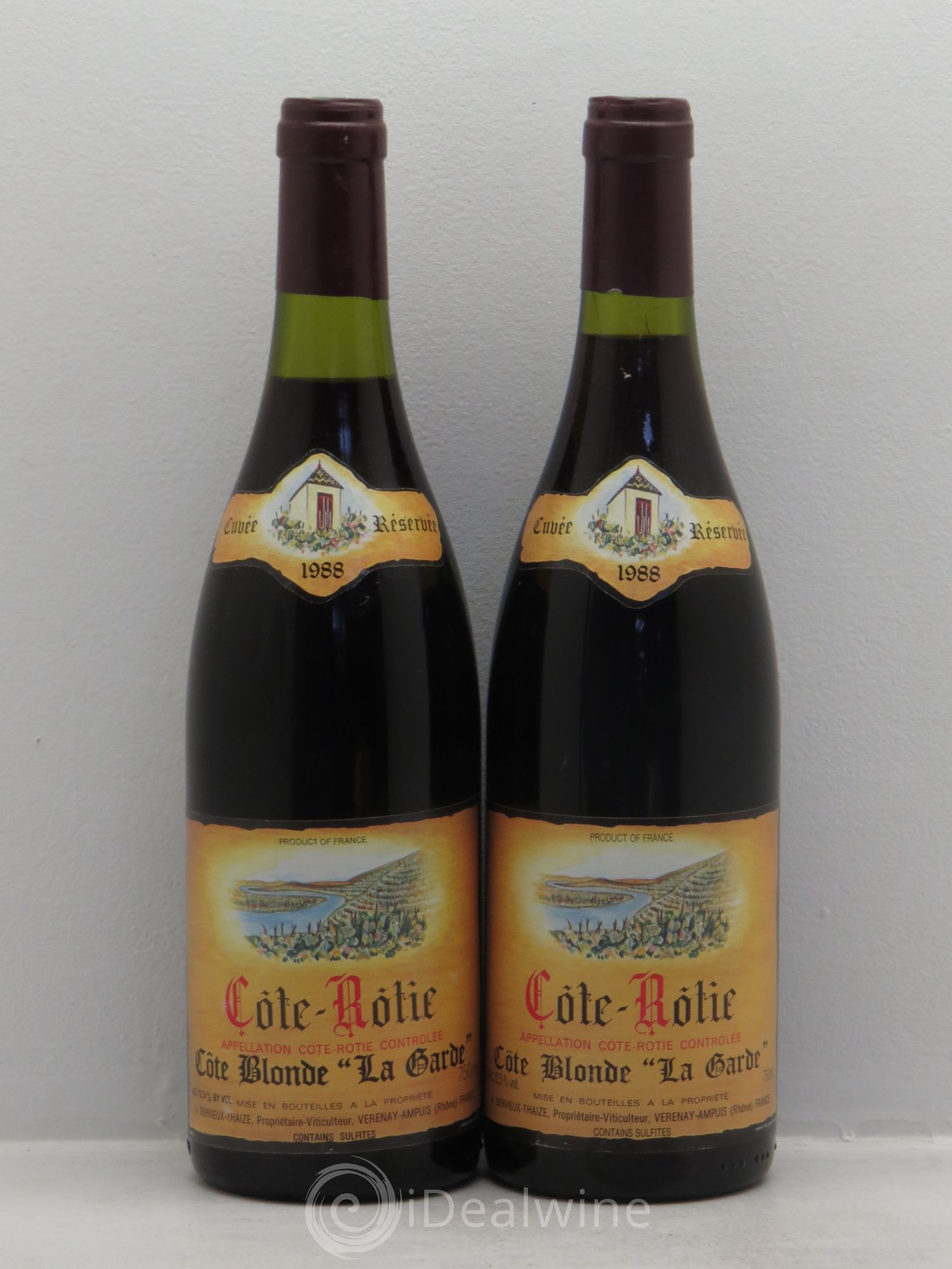 Côte-Rôtie Côte Blonde -La Garde 1988 - Posten von 2 Flaschen - 0