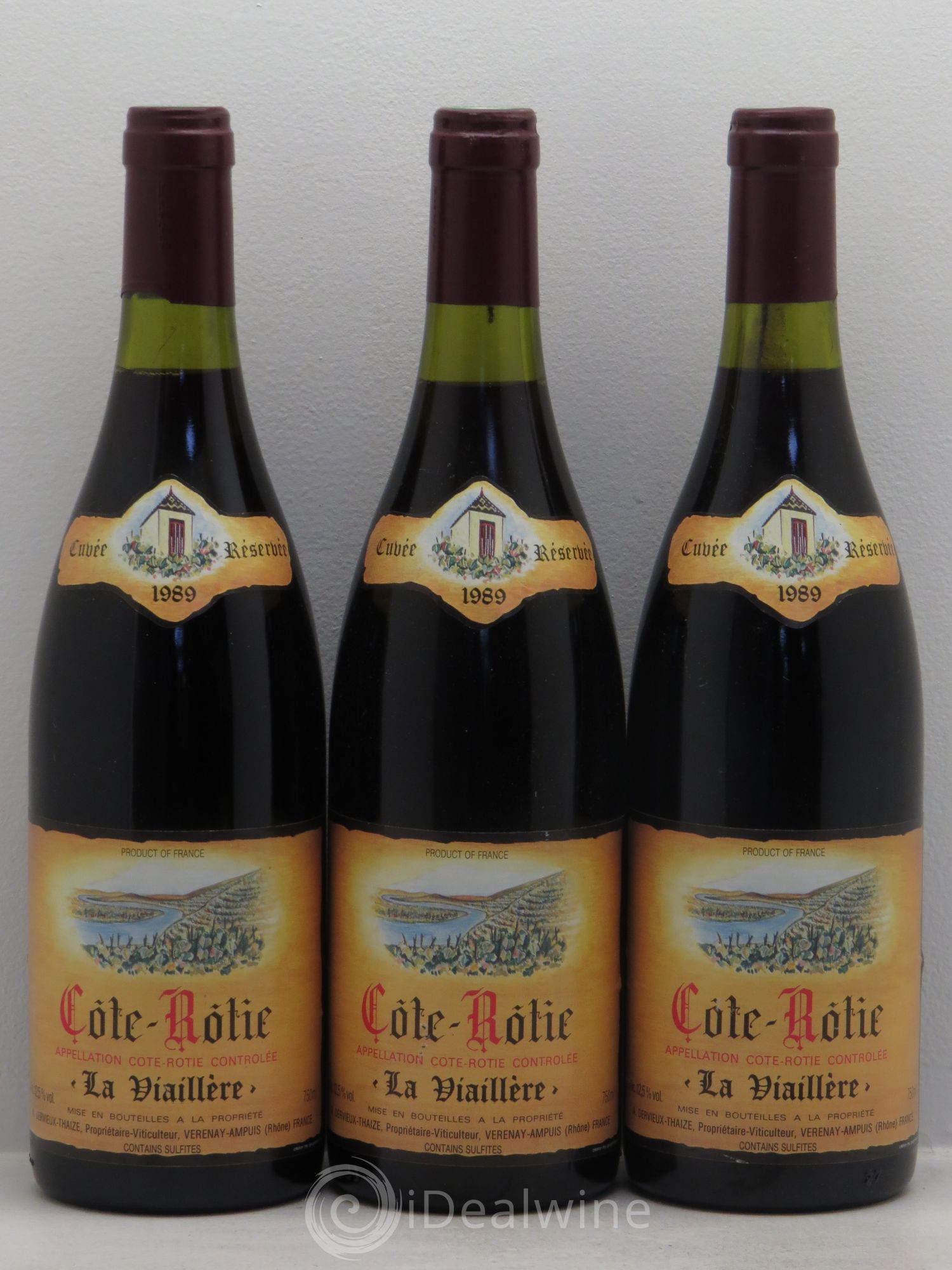 Côte-Rôtie La Viallière -Cuvée réservée 1989 - Posten von 3 Flaschen - 0