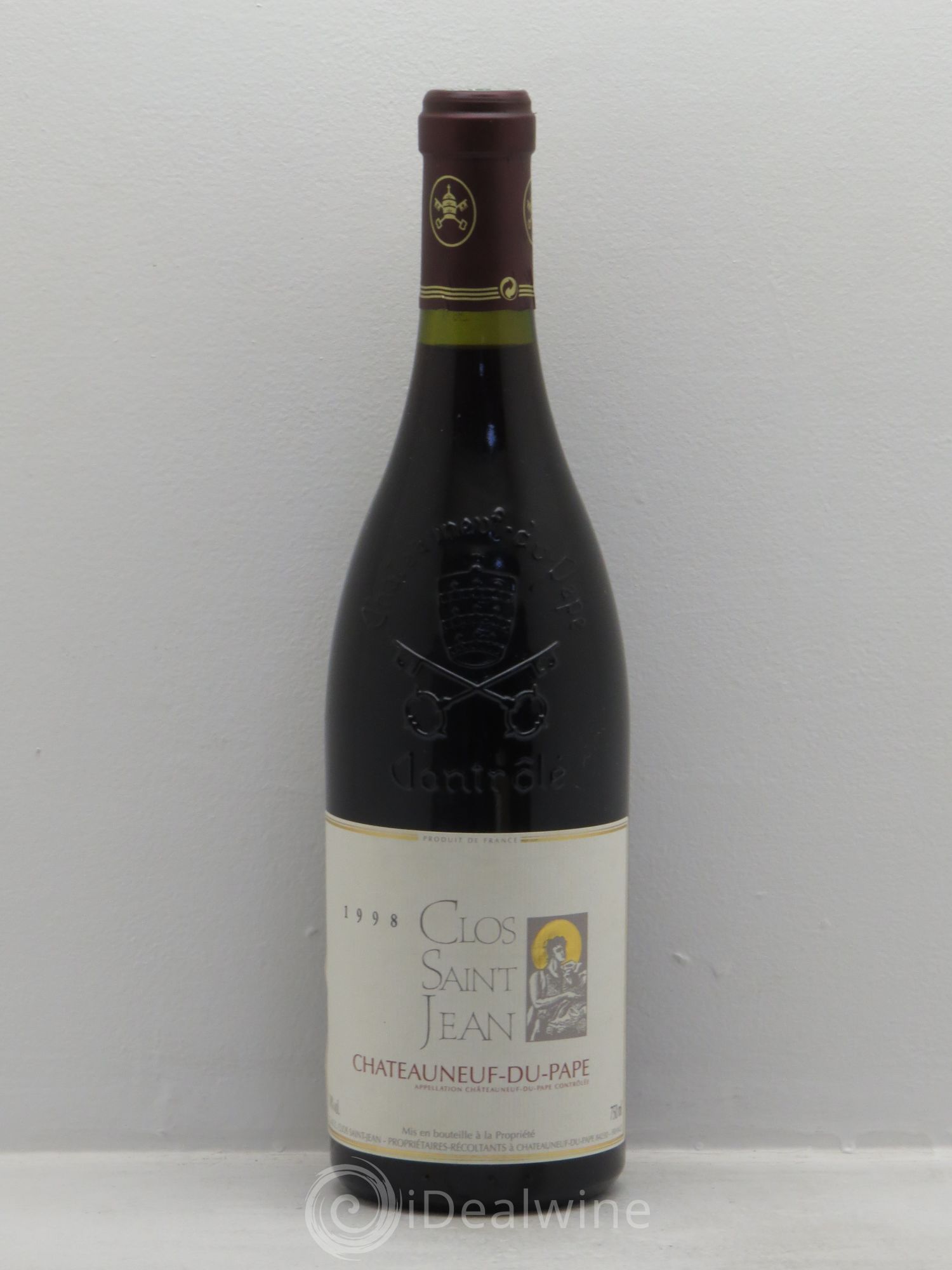 Châteauneuf-du-Pape Clos Saint-Jean Pascal et Vincent Maurel 1998 - Lot de 6 bouteilles - 0