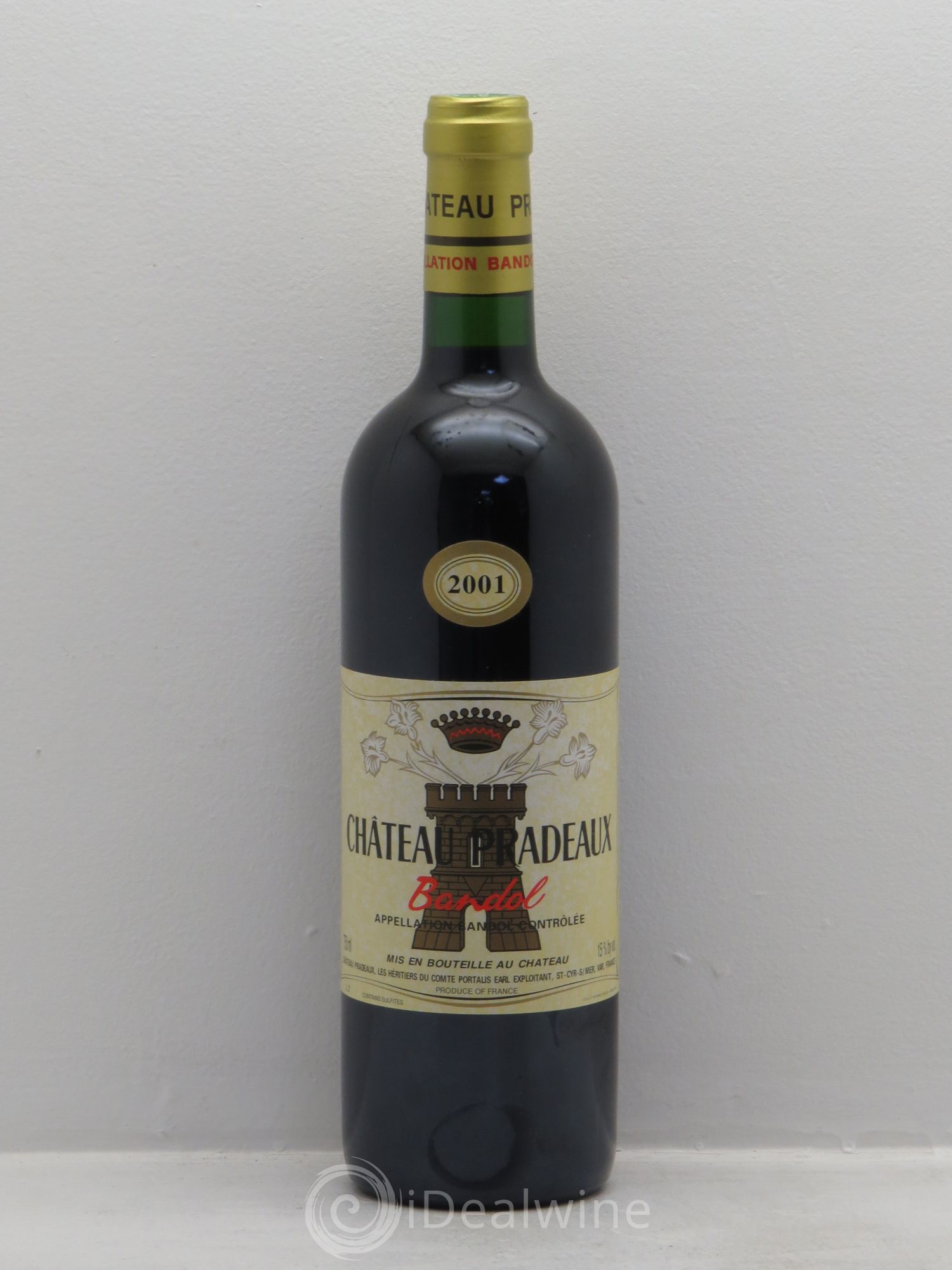 Bandol Château Pradeaux Famille Portalis 2001 - Lot de 6 bouteilles - 0