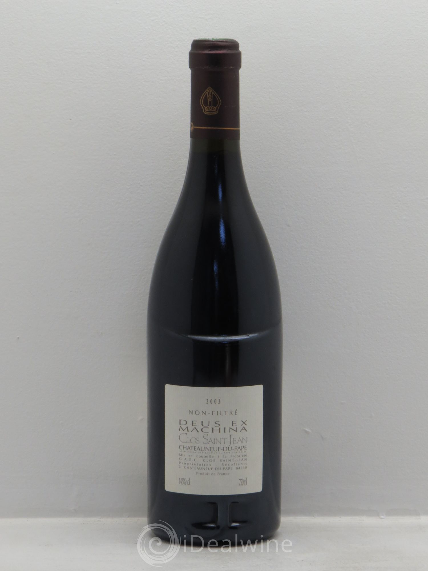 Châteauneuf-du-Pape Clos Saint-Jean Deus Ex Machina Pascal et Vincent Maurel 2003 - Lot de 1 bouteille - 1
