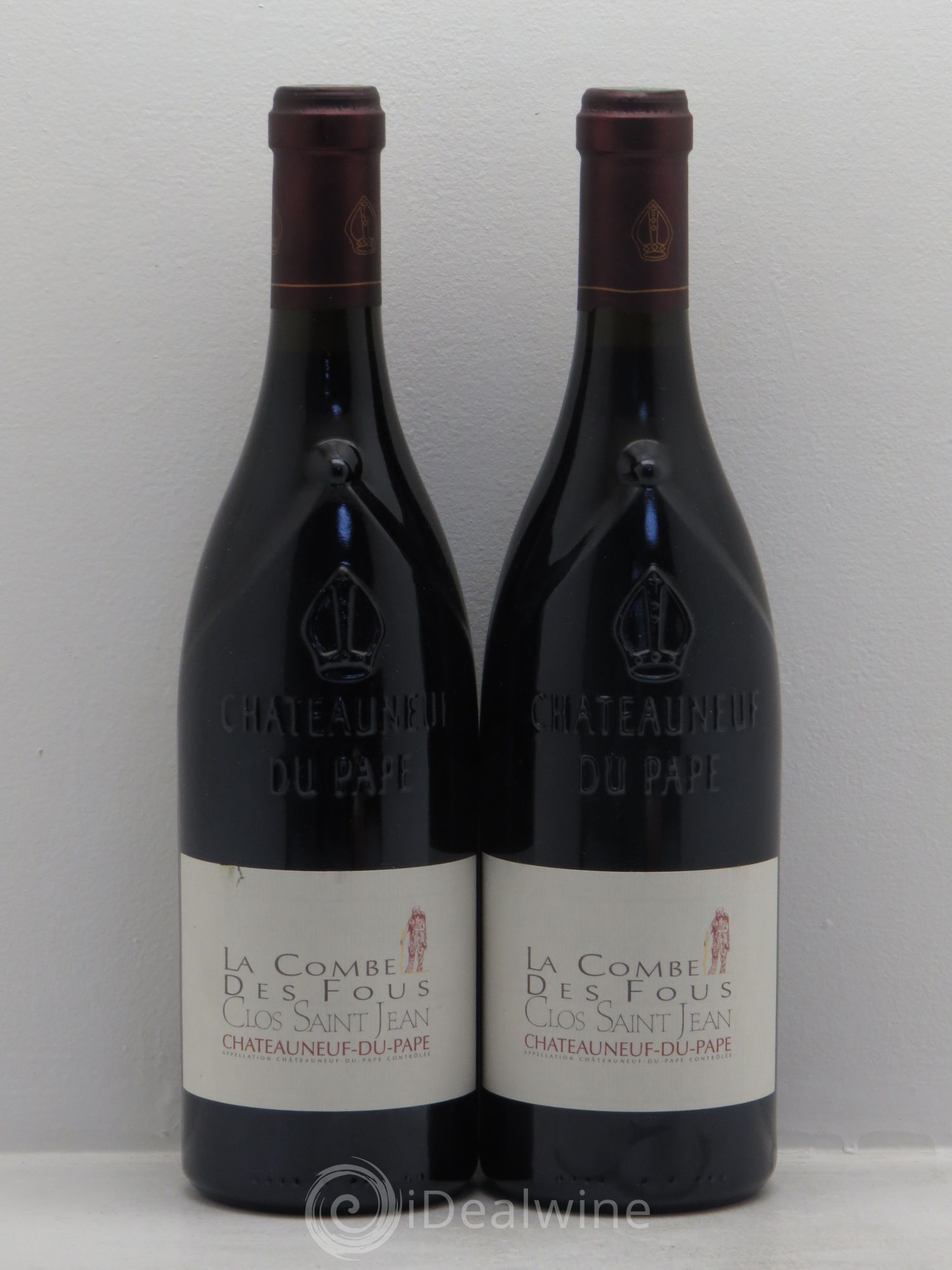 Châteauneuf-du-Pape Clos Saint-Jean La Combe des Fous Pascal et Vincent Maurel 2003 - Lot de 2 bouteilles - 0