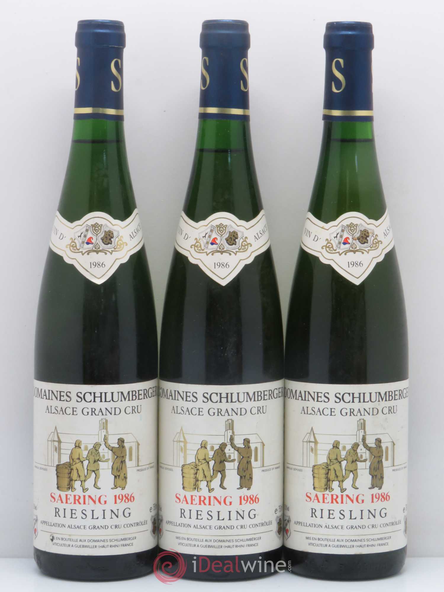 Riesling Grand Cru Saering Domaine Schlumberger 1986 - Lot de 3 bouteilles - 0