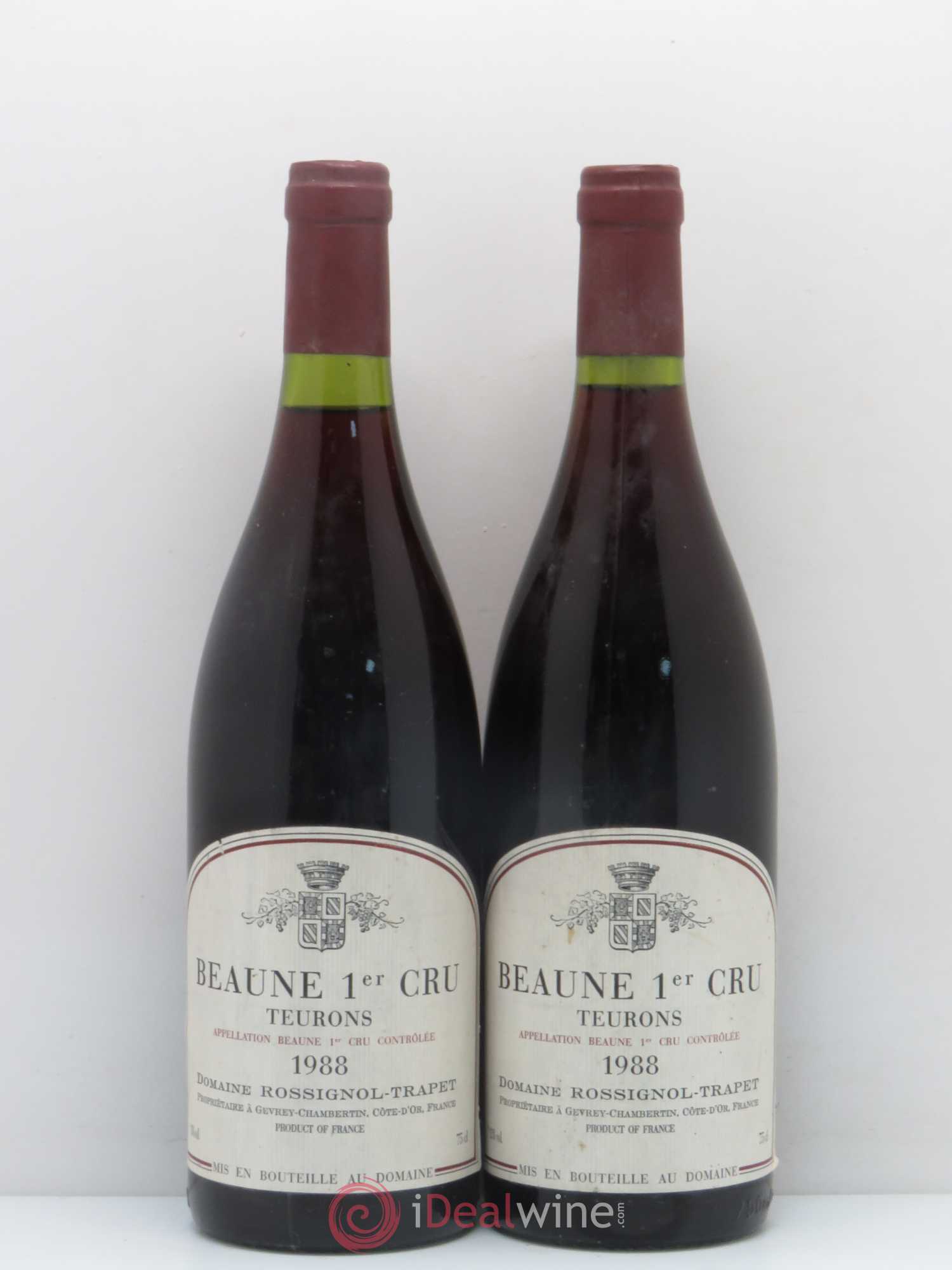 Beaune 1er Cru Les Teurons Rossignol-Trapet (Domaine) 1988 - Lot de 2 bouteilles - 0