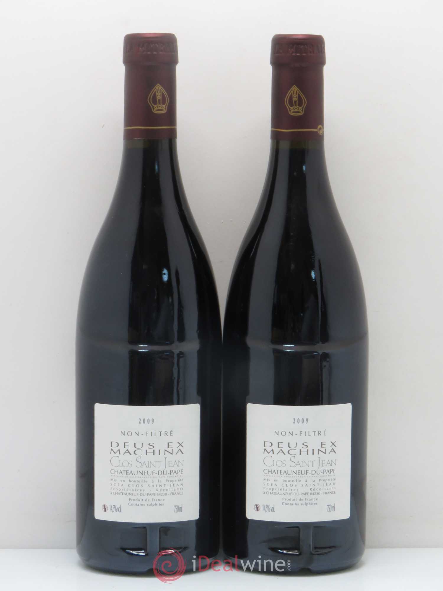 Châteauneuf-du-Pape Clos Saint-Jean Deus Ex Machina Pascal et Vincent Maurel 2009 - Lot de 2 bouteilles - 1