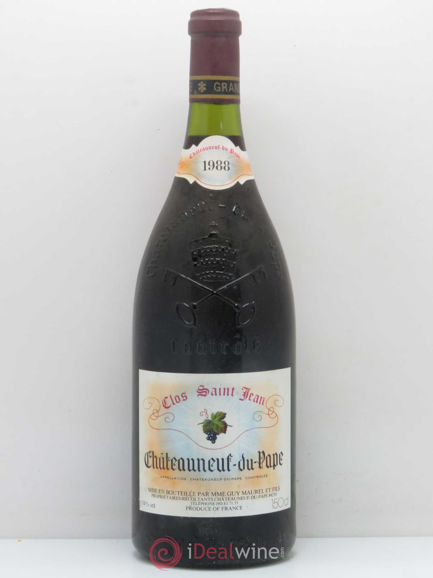 Châteauneuf-du-Pape Clos Saint-Jean Pascal et Vincent Maurel 1988 - Lot de 1 magnum - 0