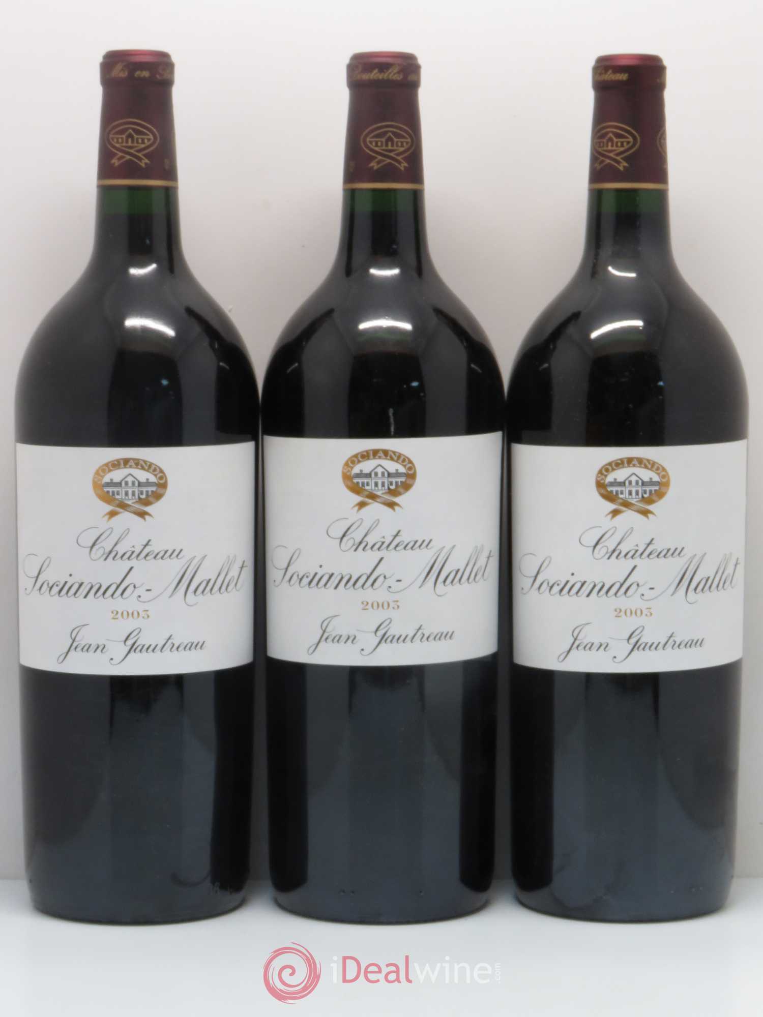 Château Sociando Mallet 2003 - Lot de 3 magnums - 0