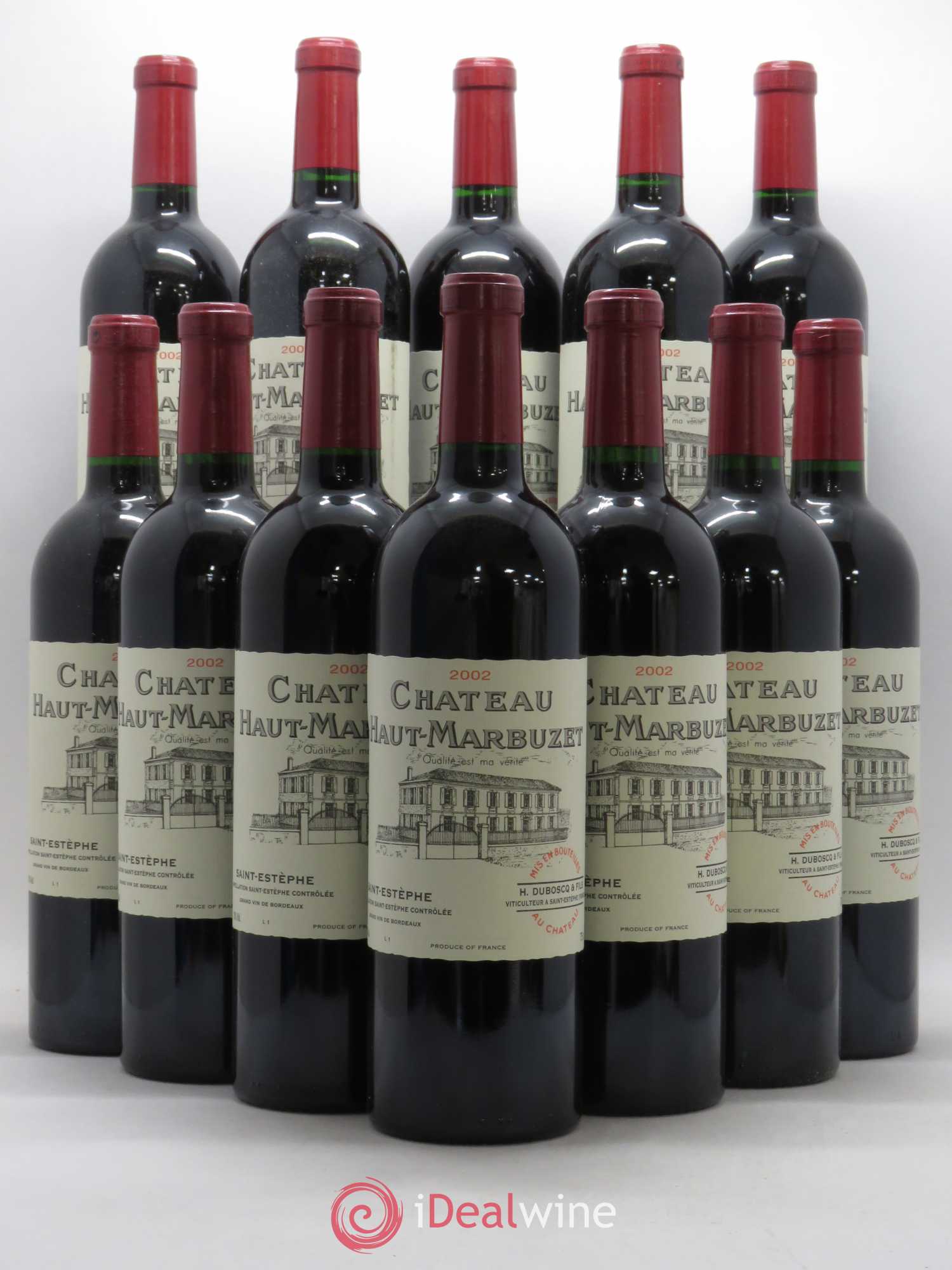Château Haut Marbuzet 2002 - Lot de 12 bouteilles - 0