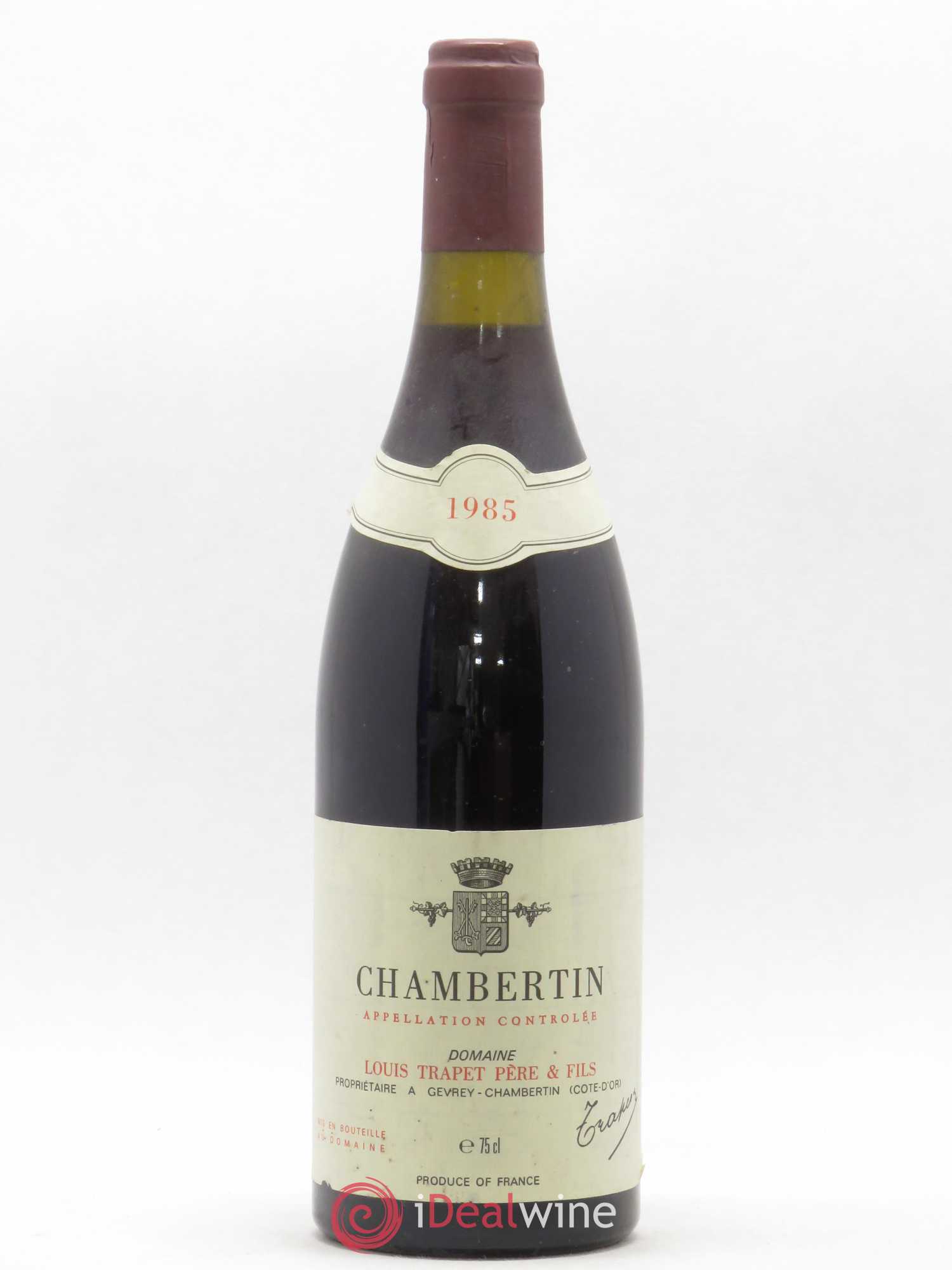 Chambertin Grand Cru Domaine Trapet (Louis Trapet) 1985 - Lot de 1 bouteille - 0