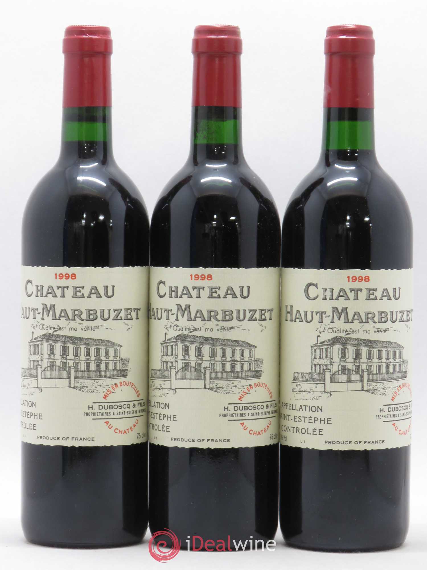 Château Haut Marbuzet 1998 - Lot de 6 bouteilles - 2