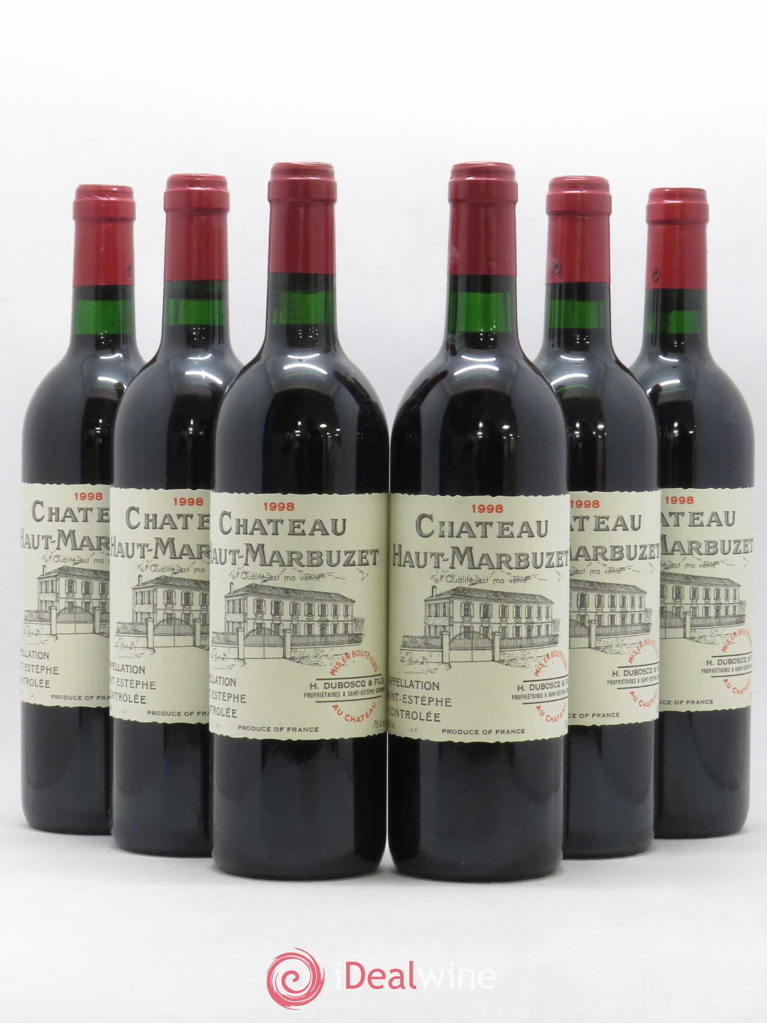 Château Haut Marbuzet 1998 - Lot de 6 bouteilles - 0
