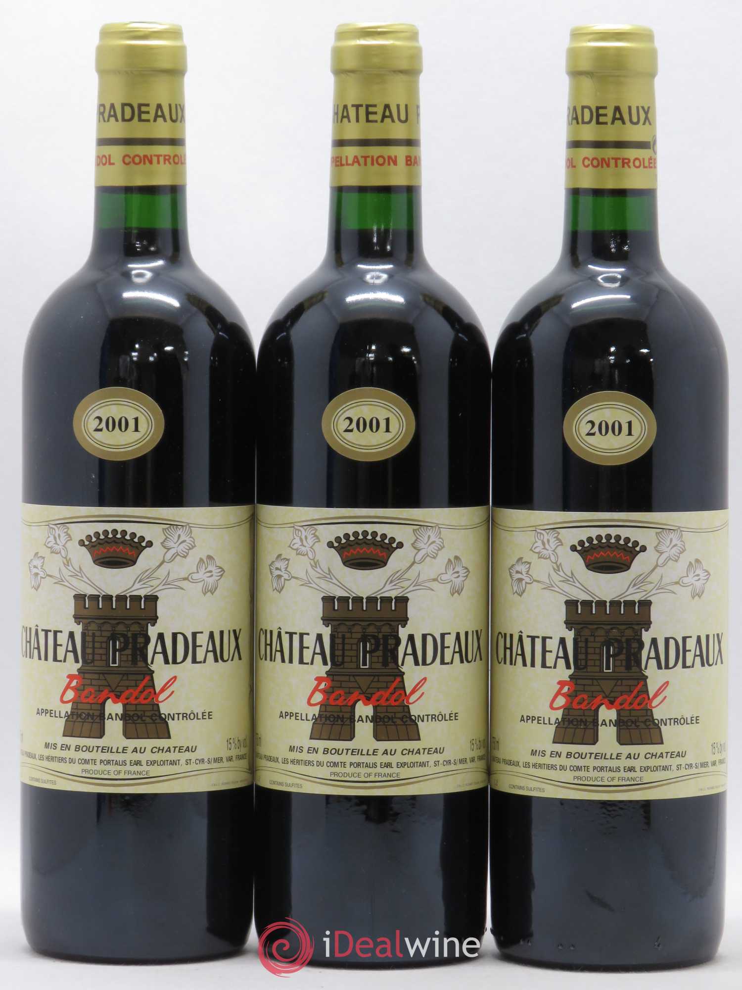 Bandol Château Pradeaux Famille Portalis 2001 - Lot de 6 bouteilles - 2