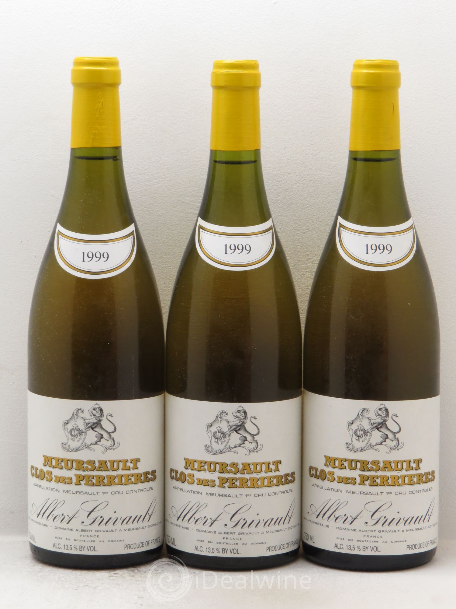 Meursault Clos des Perrières A.Grivault 1999 - Posten von 3 Flaschen - 0