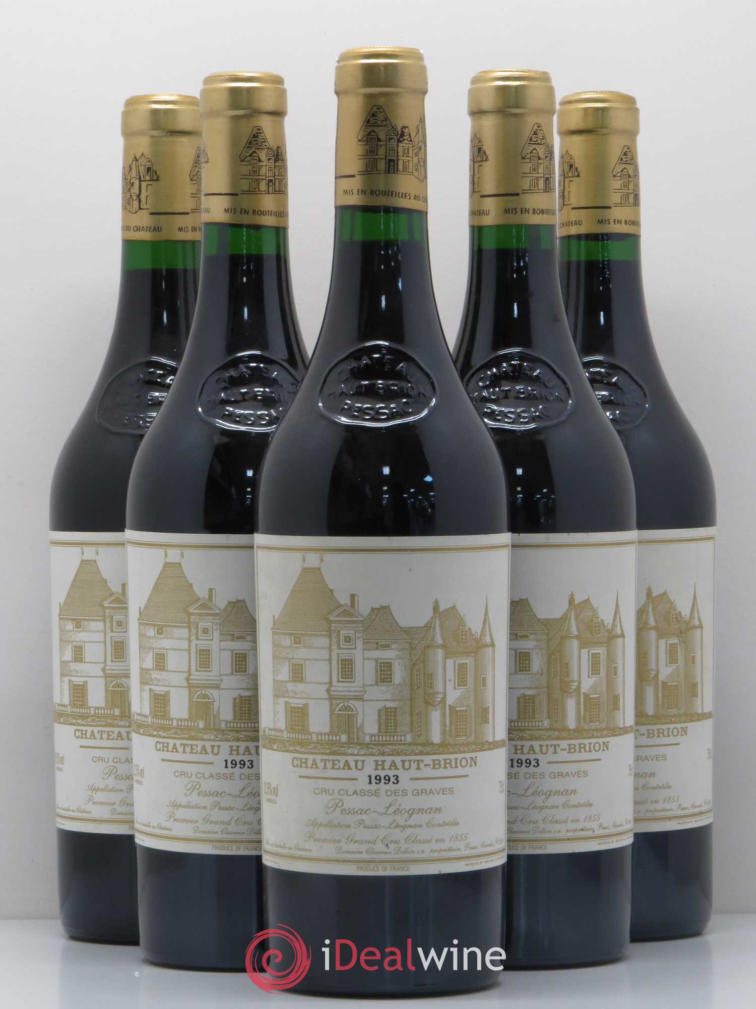 Château Haut Brion 1er Grand Cru Classé 1993 - Lot de 5 bouteilles - 0