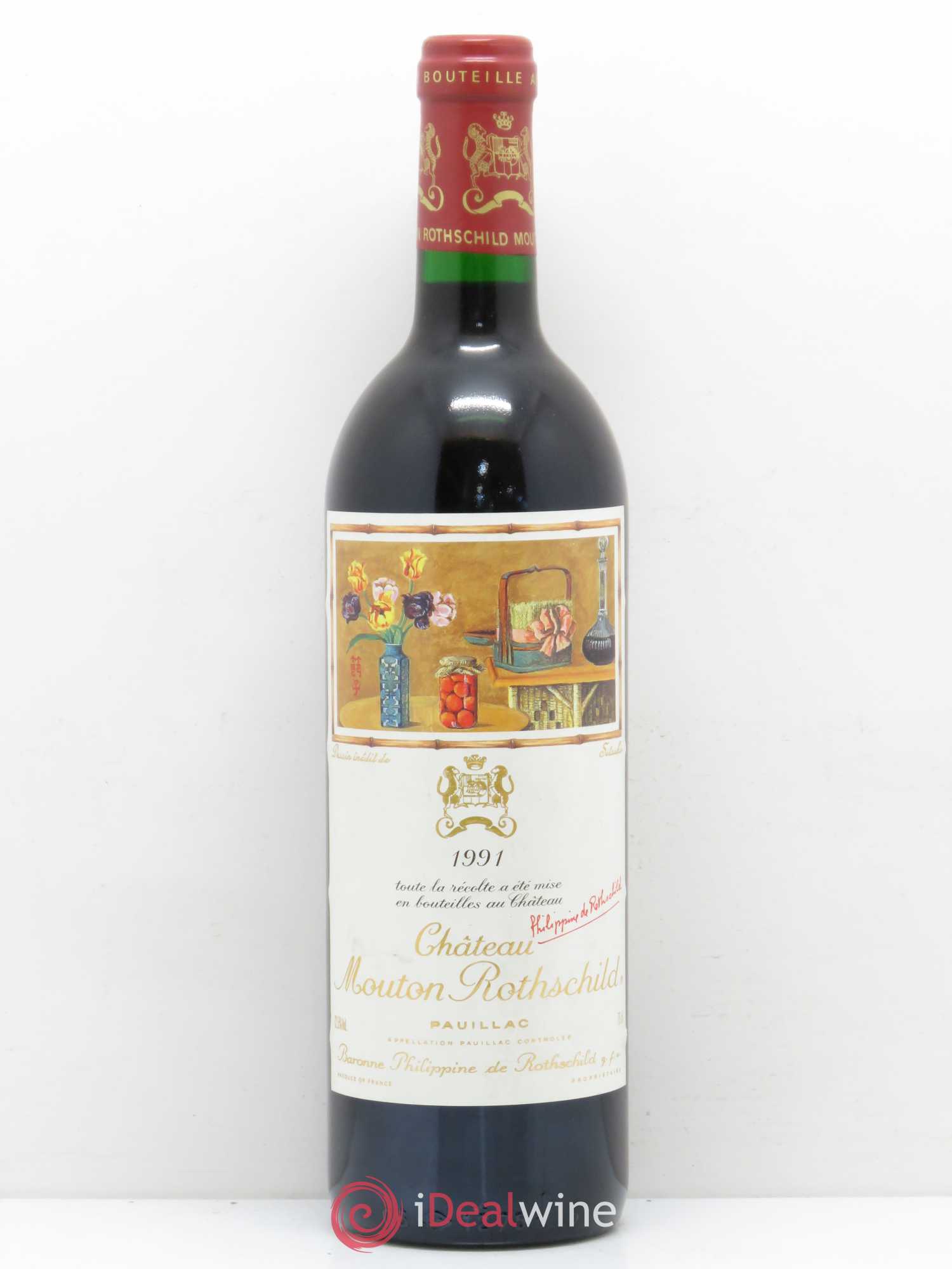 Château Mouton Rothschild 1er Grand Cru Classé 1991 - Lot de 1 bouteille - 0