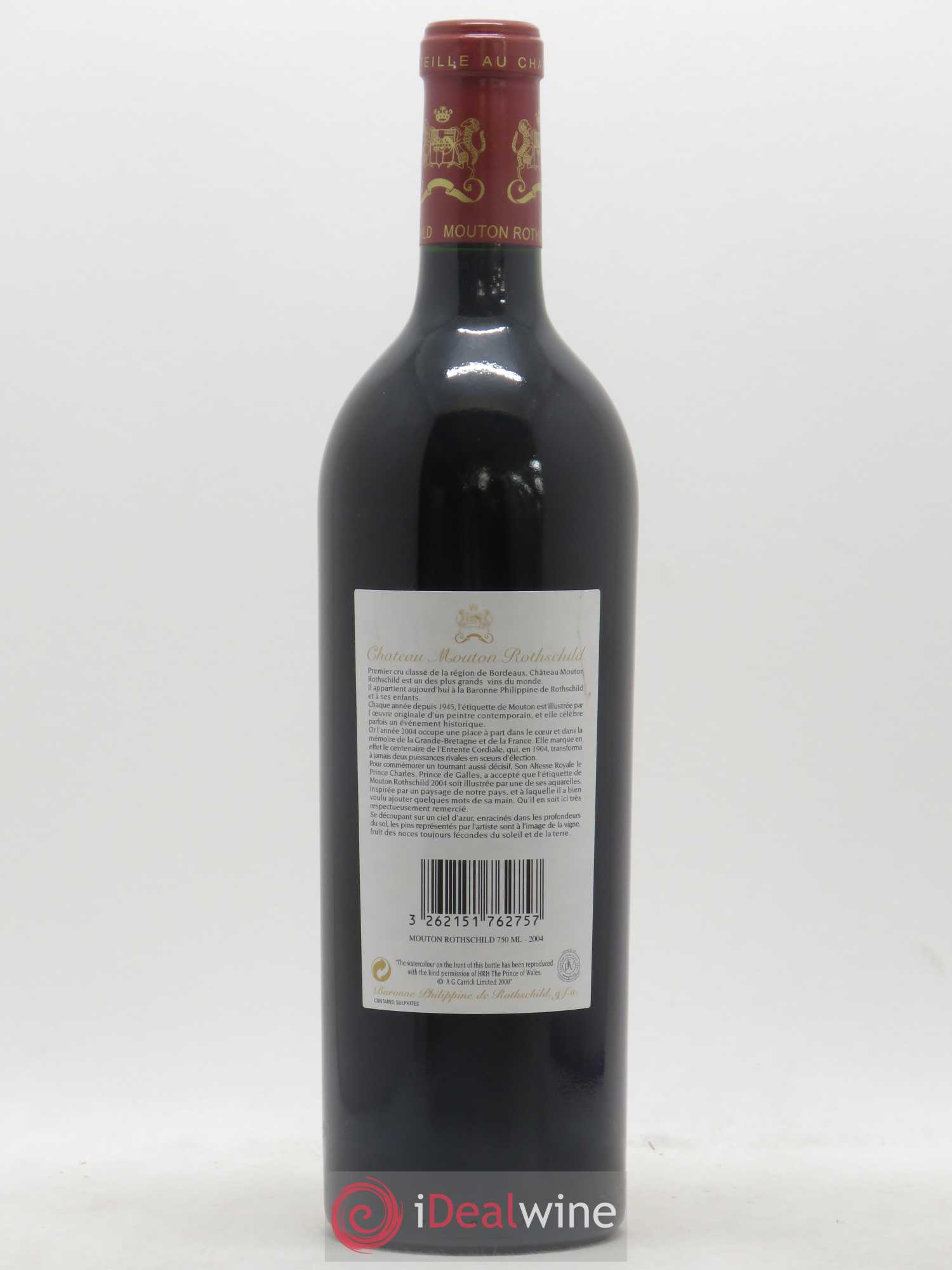 Château Mouton Rothschild 1er Grand Cru Classé 2004 - Lot de 1 bouteille - 1