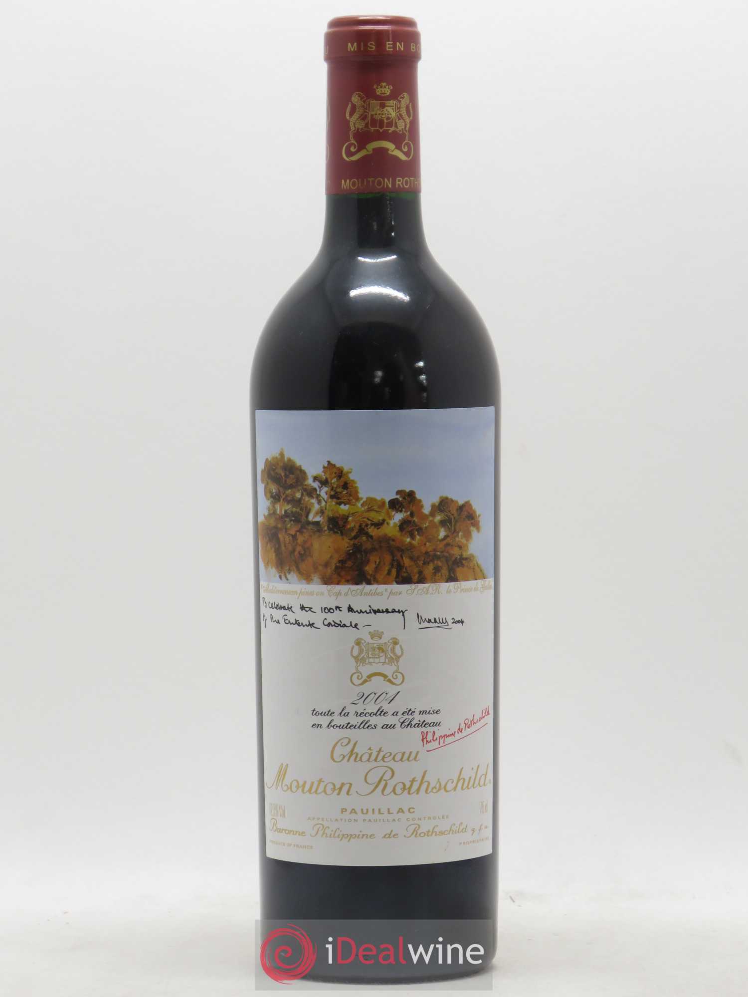 Château Mouton Rothschild 1er Grand Cru Classé 2004 - Lot de 1 bouteille - 0