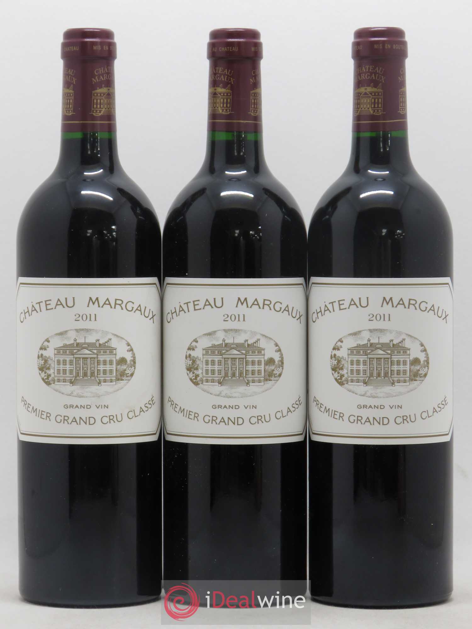 Château Margaux 1er Grand Cru Classé 2011 - Lot de 3 bouteilles - 0
