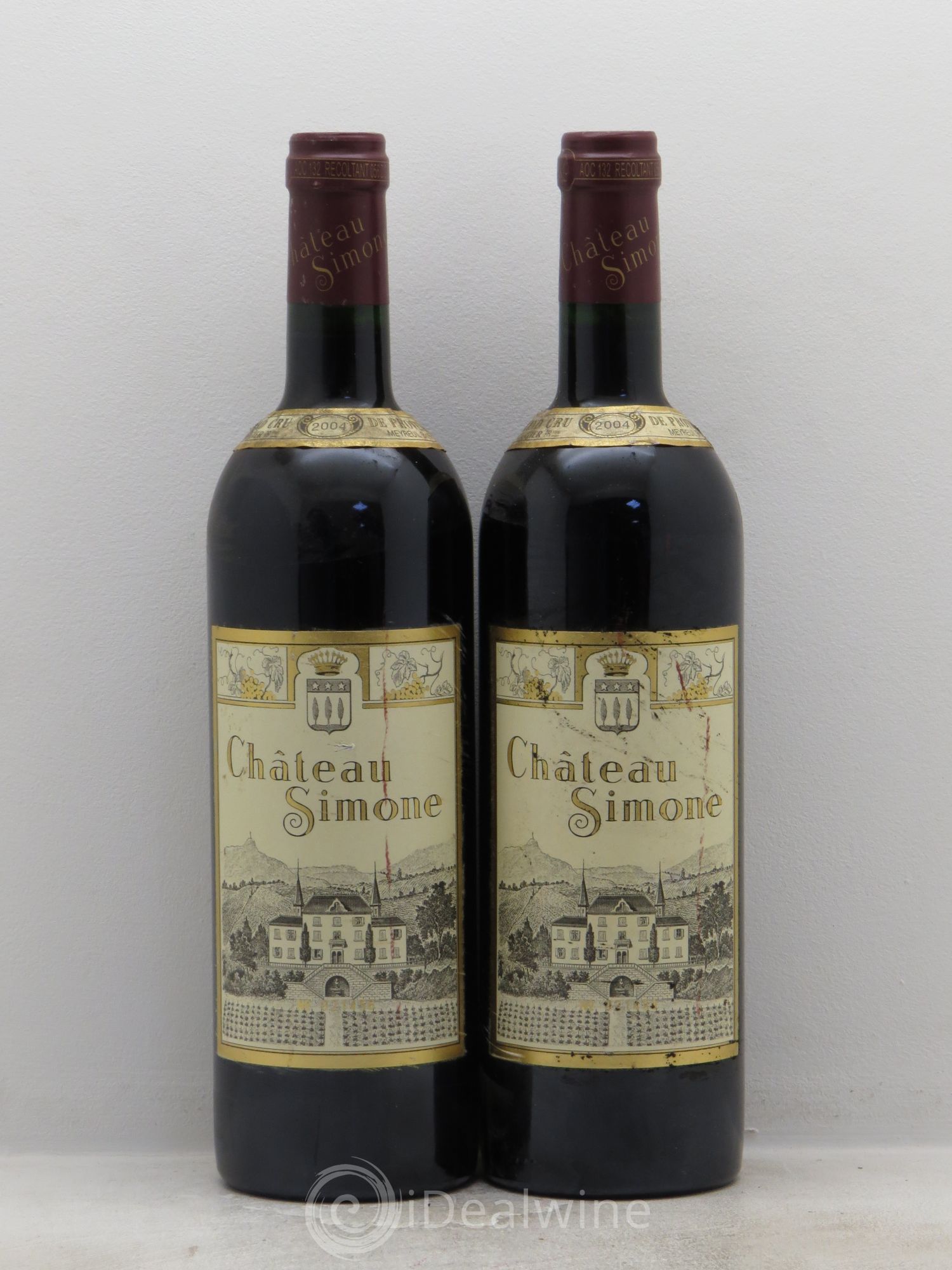 Palette Château Simone Famille Rougier 2004 - Posten von 2 Flaschen - 0