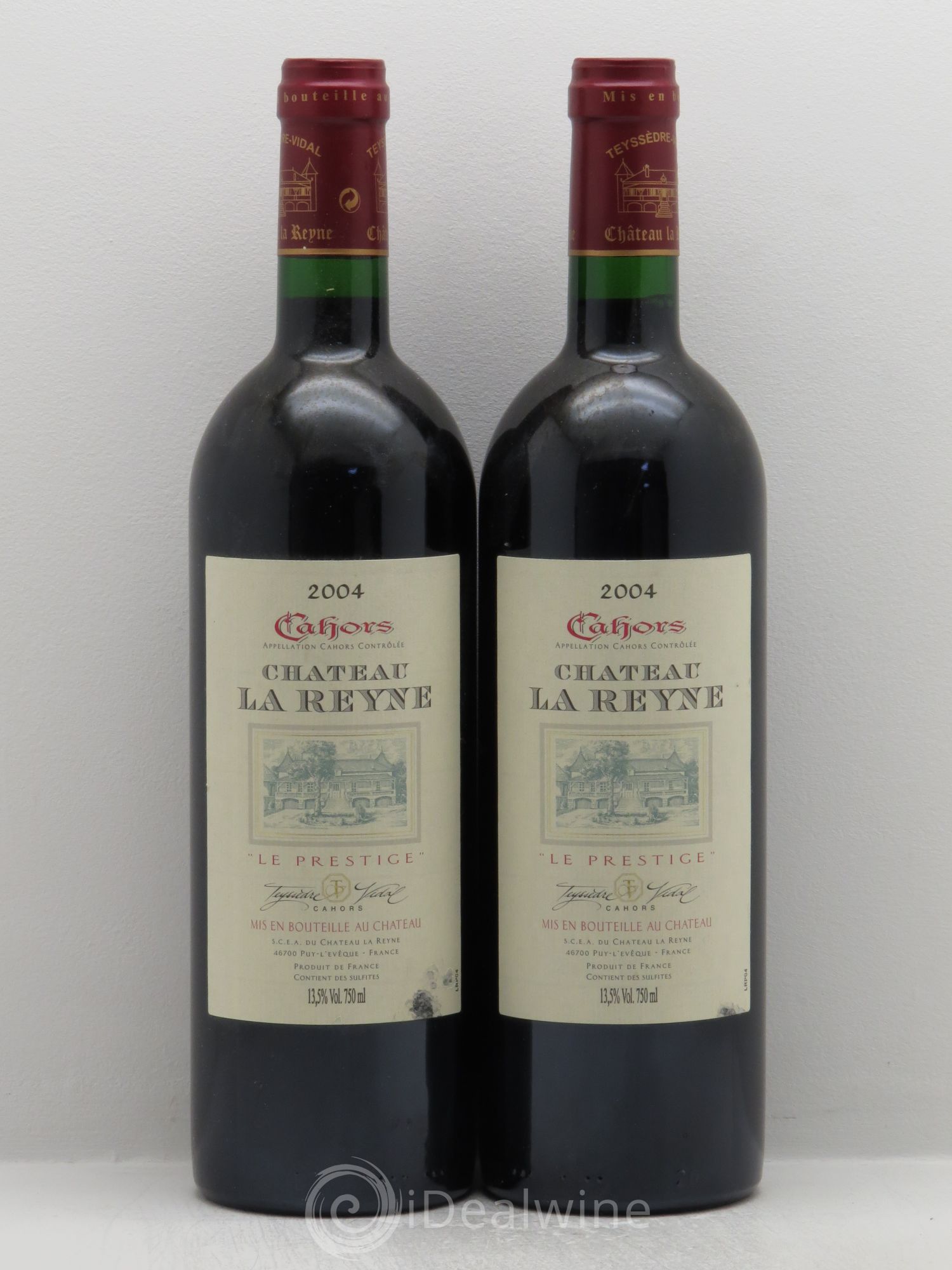 Cahors la Reyne le Prestige 2004 - Lot de 2 bouteilles - 0