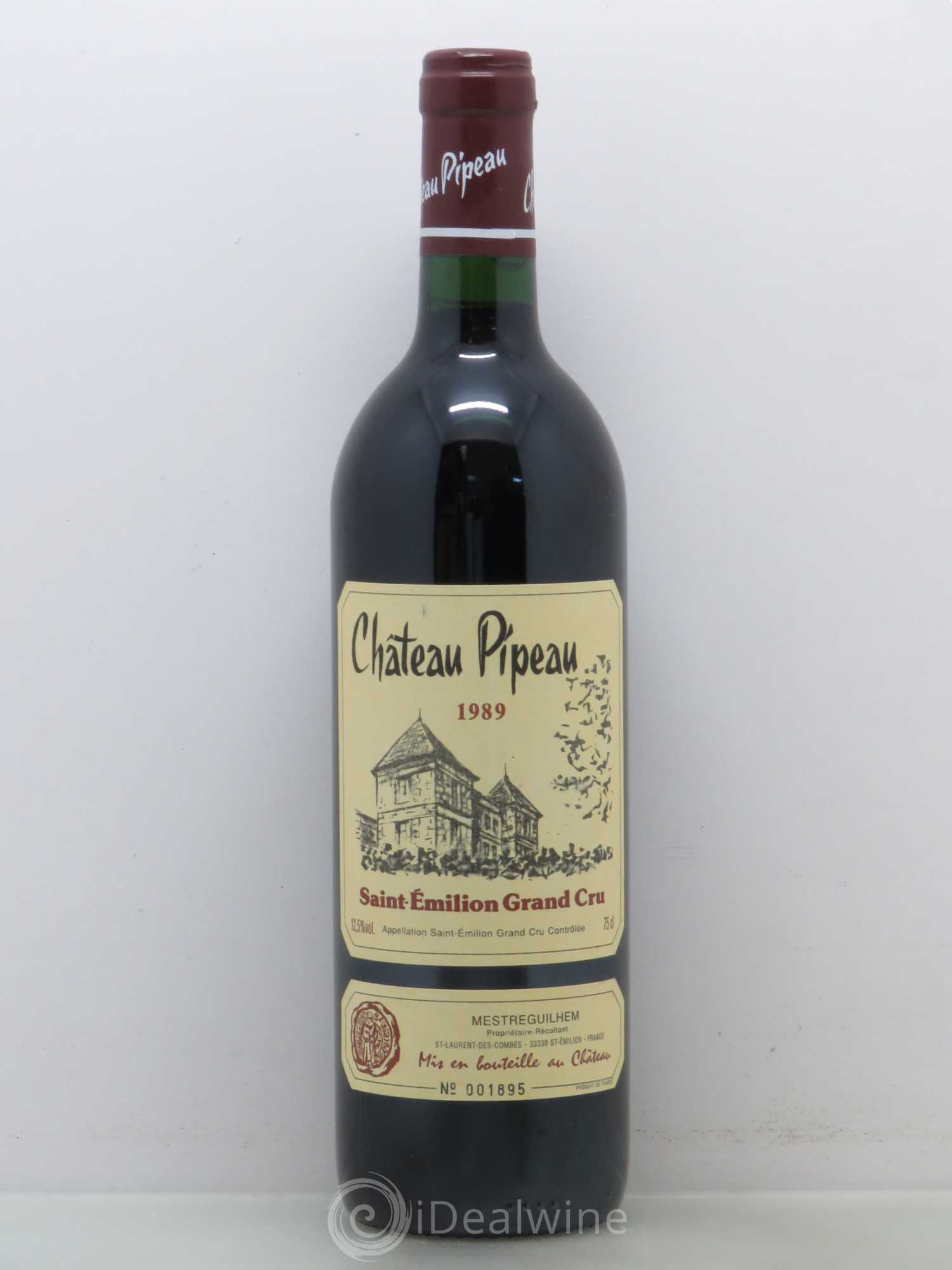 Château Pipeau 1989 - Lot de 1 bouteille - 0