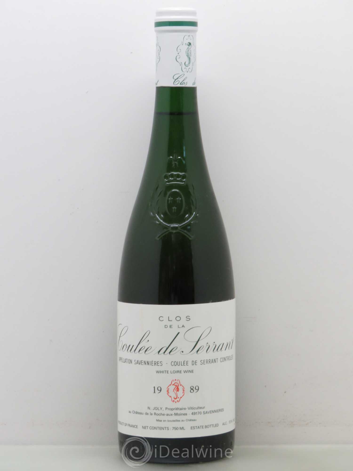 Savennières Clos de la Coulée de Serrant Vignobles de la Coulée de Serrant - Nicolas Joly 1989 - Lot de 1 bouteille - 0