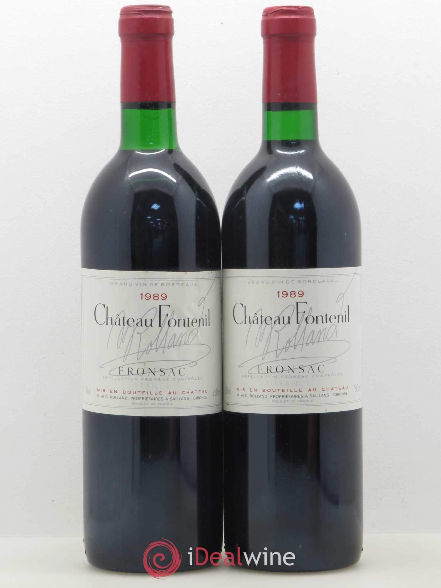 Château Fontenil 1989 - Lot de 2 bouteilles - 0
