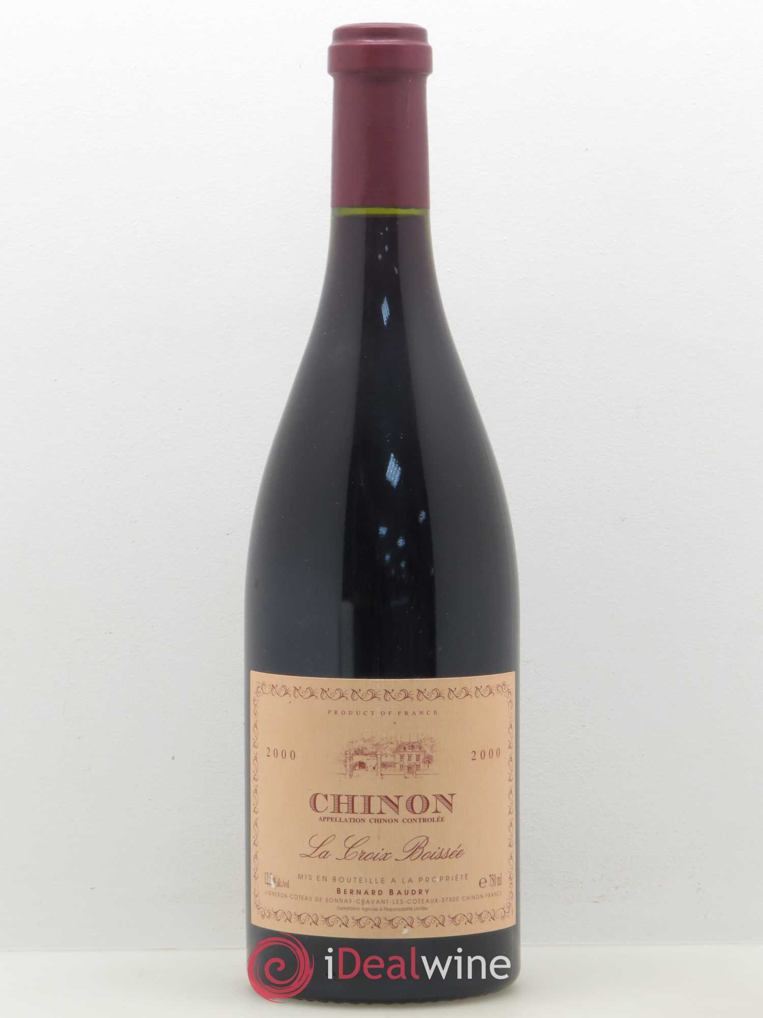 Chinon La Croix Boissée Bernard Baudry 2000 - Lot de 1 bouteille - 0