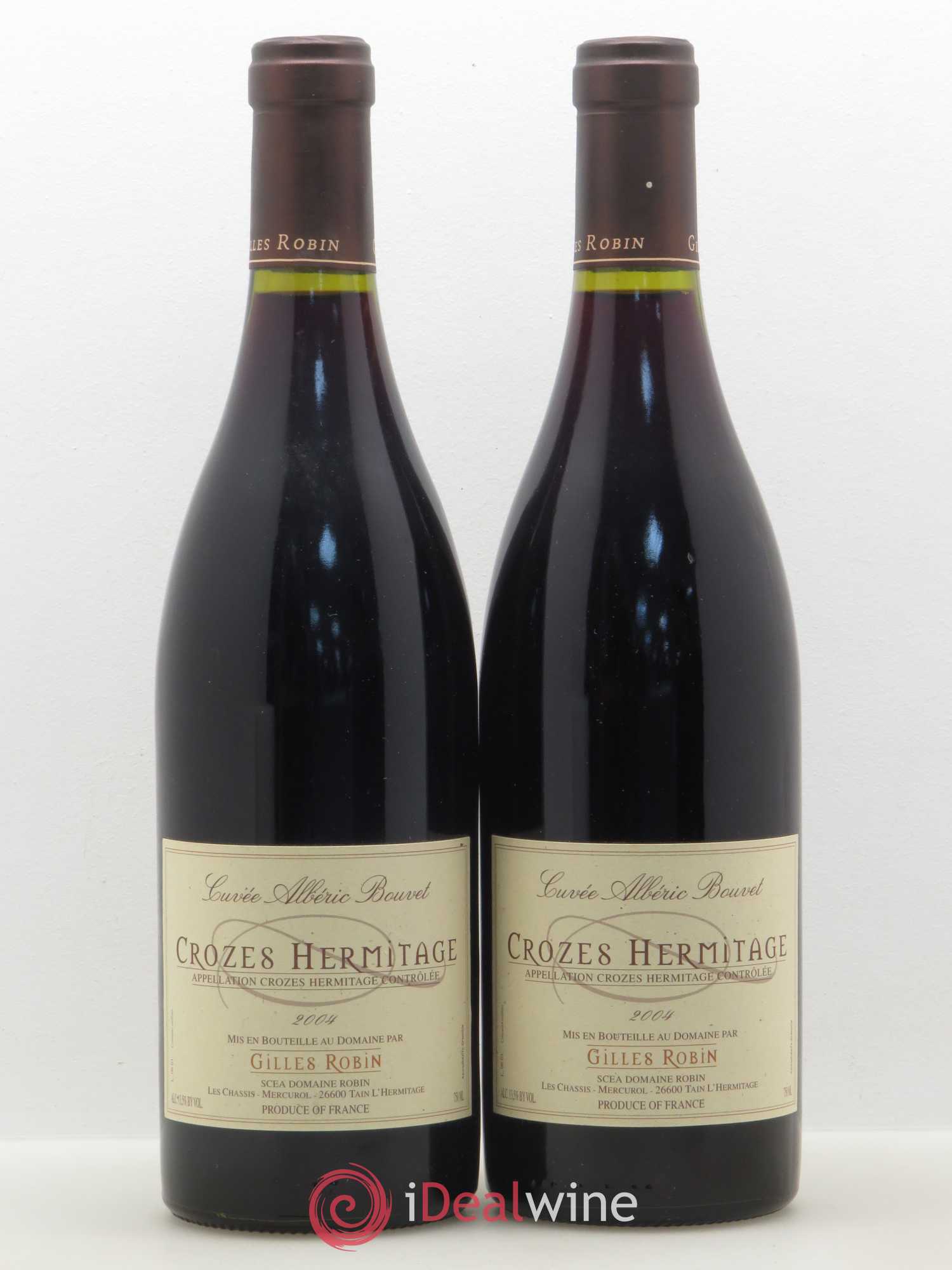 Crozes-Hermitage cuvée Alberic Bouvet Gilles Robin 2004 - Posten von 2 Flaschen - 0
