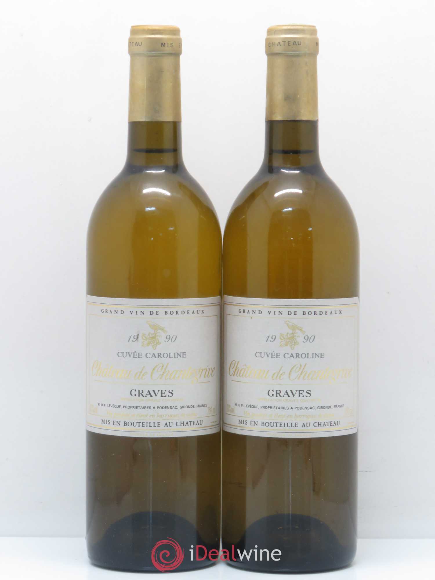 Château de Chantegrive Cuvée Caroline Cuvée Caroline 1990 - Lot de 2 bouteilles - 0