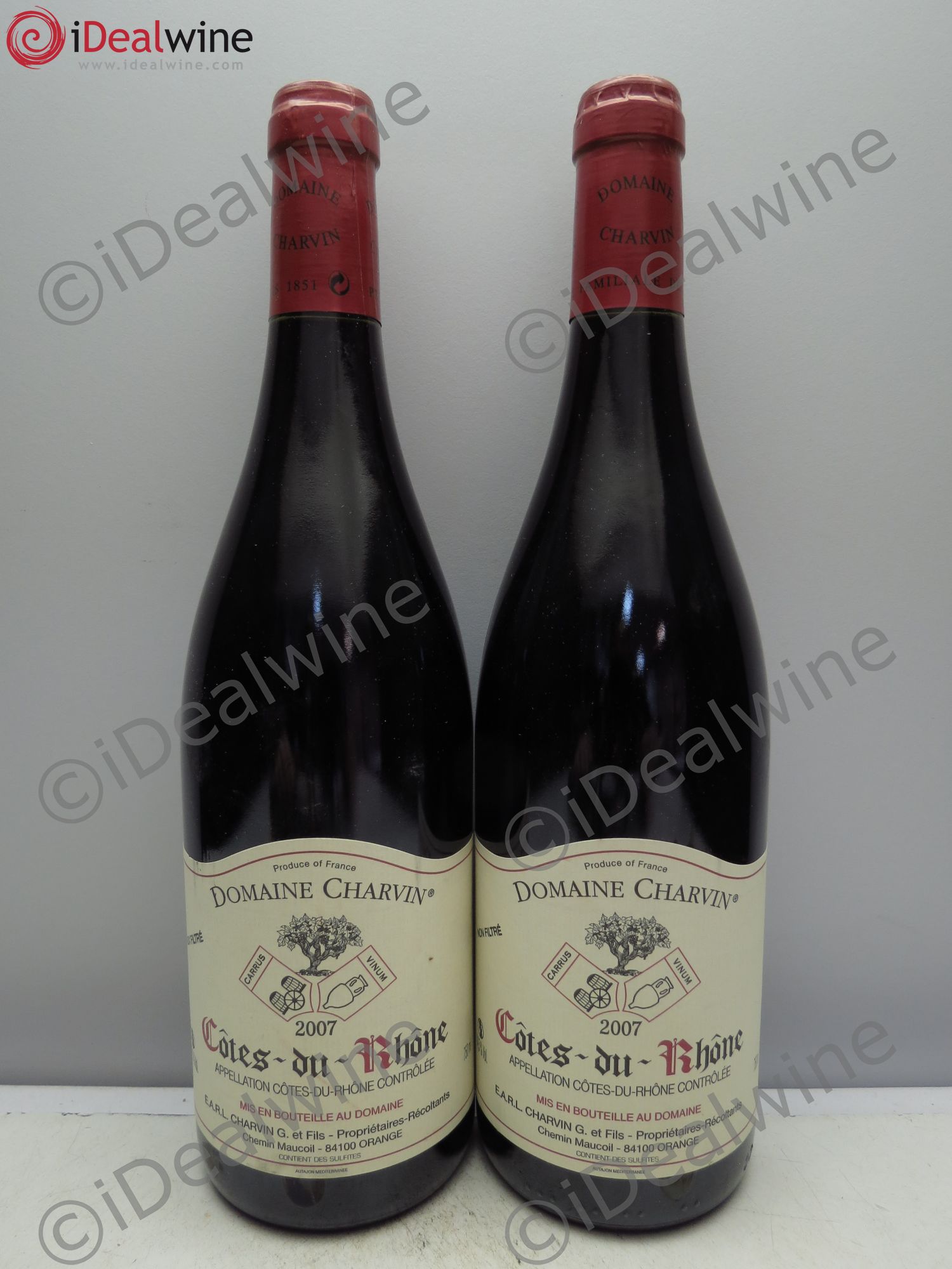 Côtes-du-Rhône Charvin (Domaine) 2007 - Lot de 2 bouteilles - 0