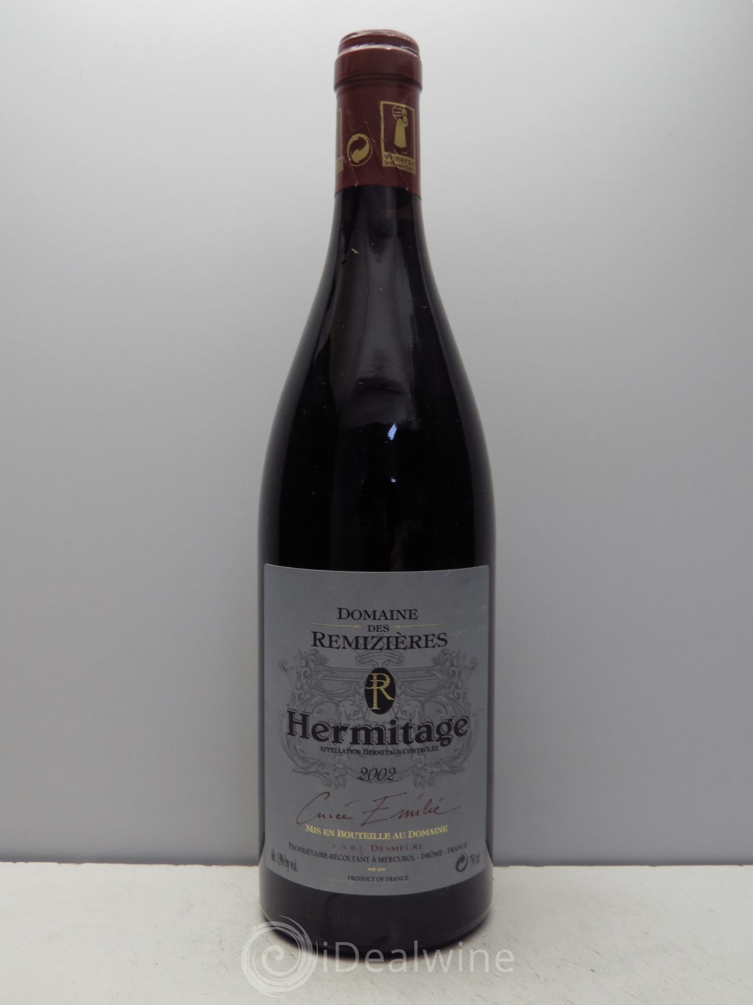 Hermitage Cuvée Emilie Rémizières (Domaine des) 2002 - Lot de 1 bouteille - 0