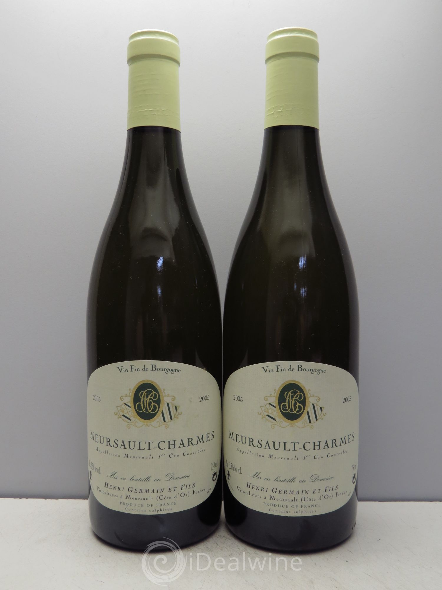 Meursault 1er Cru Domaine Henri Germain et Fils 2005 - Posten von 2 Flaschen - 0