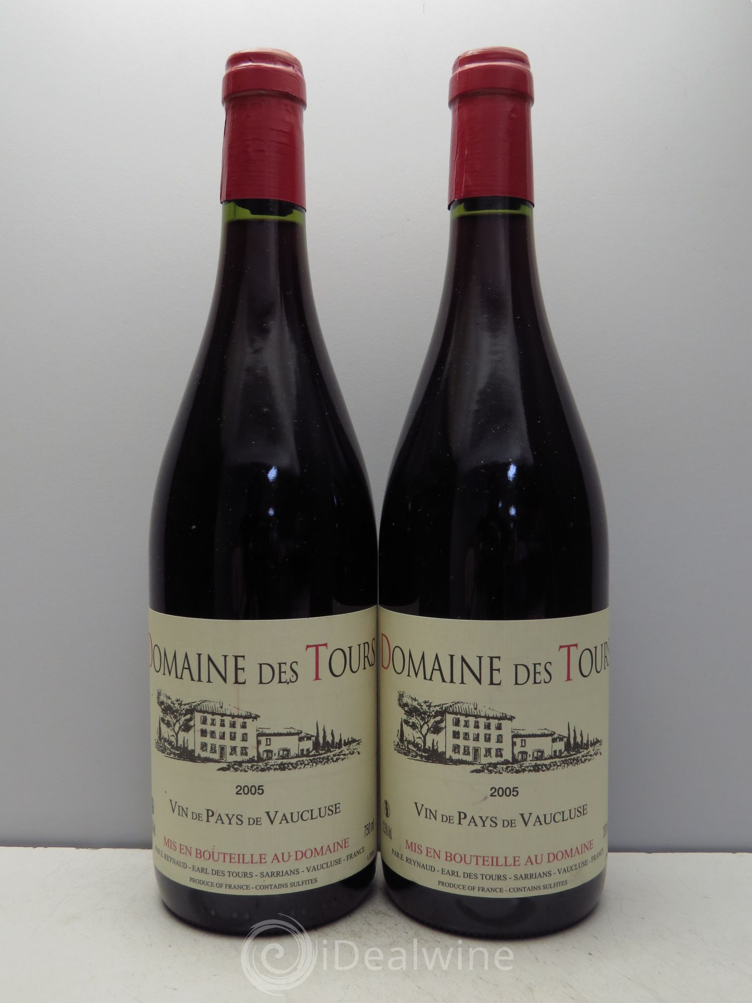 Divers Vin de Pays du Vaucluse Domaine des Tours 2005 - Posten von 2 Flaschen - 0