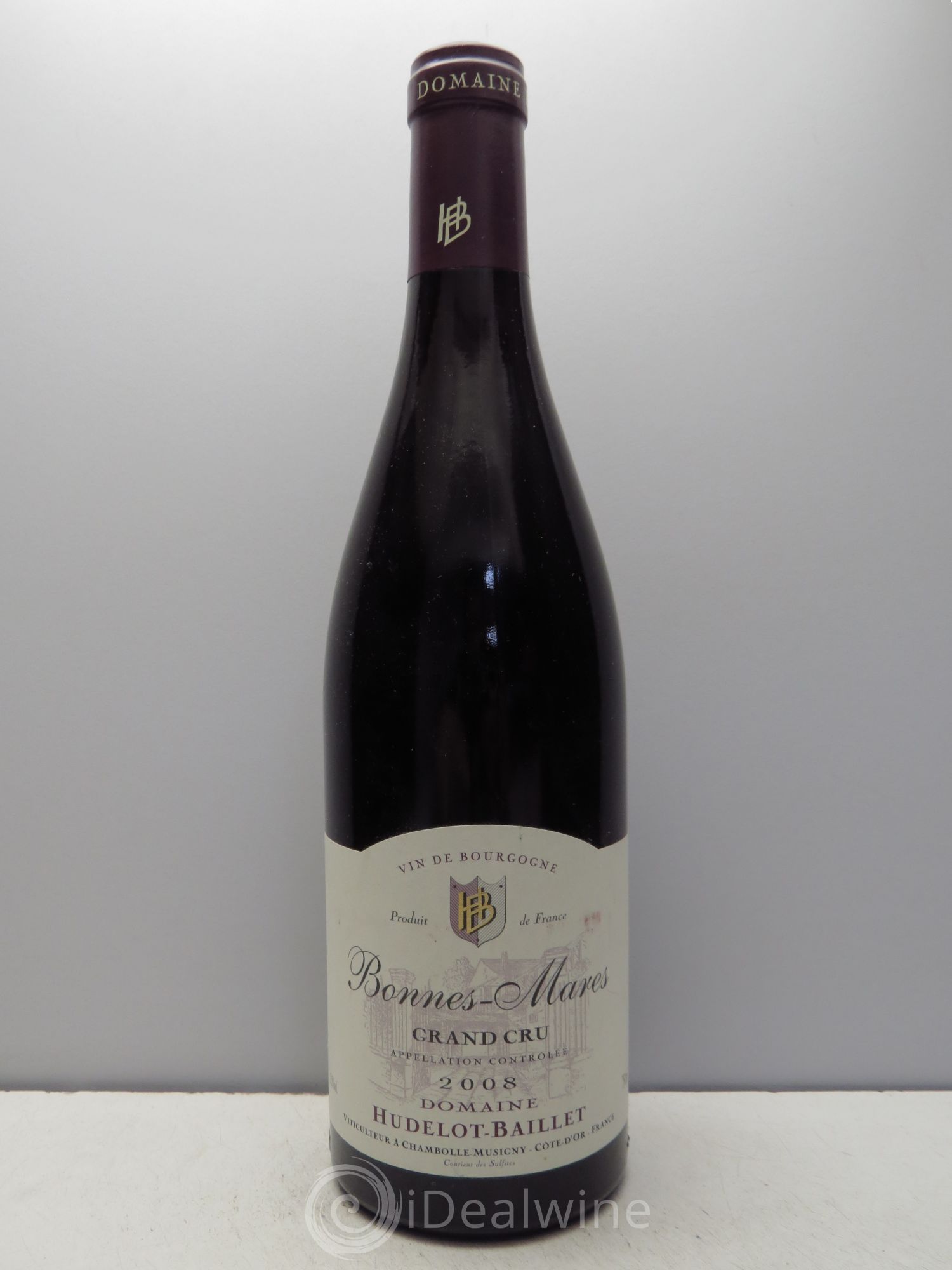 Bonnes-Mares Grand Cru Hudelot Baillet 2008 - Lot de 1 bouteille - 0