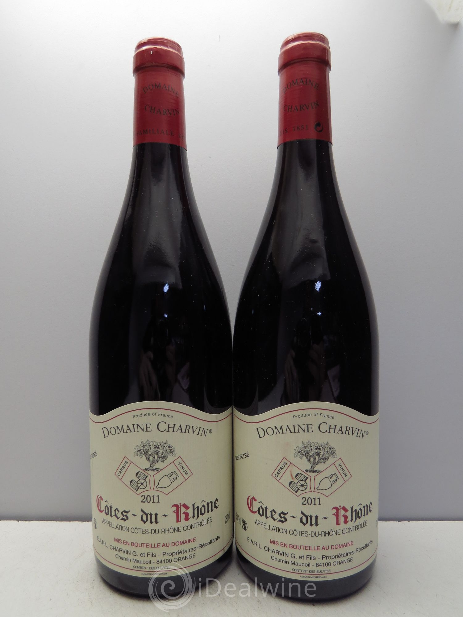 Côtes-du-Rhône Charvin (Domaine) 2011 - Lot de 2 bouteilles - 0