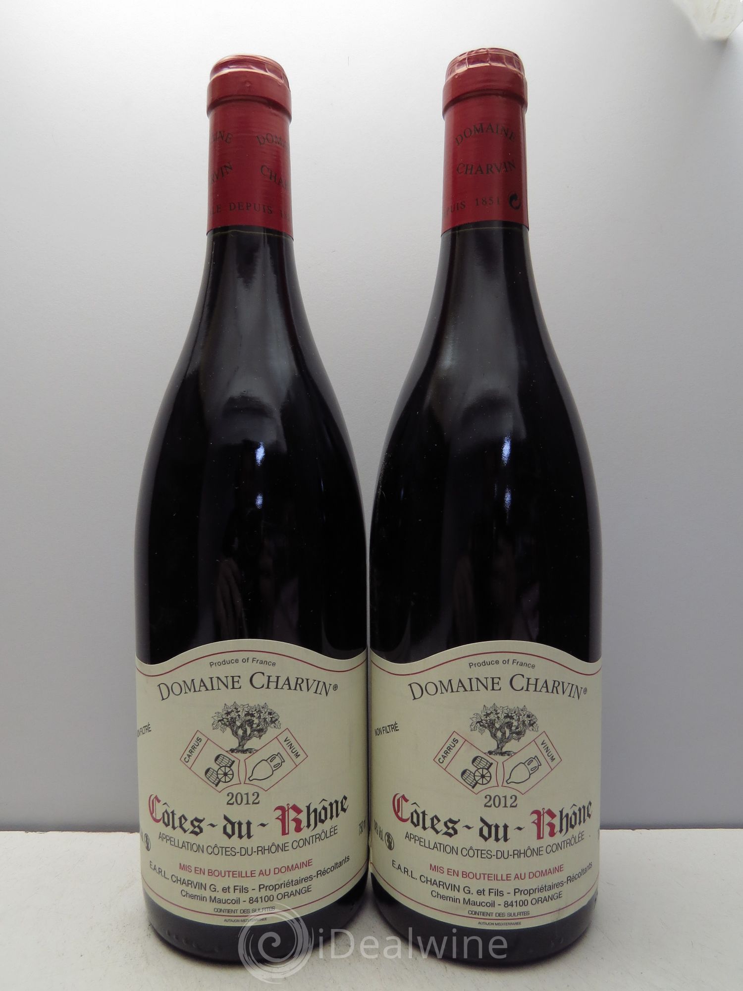 Côtes-du-Rhône Charvin (Domaine) 2012 - Lot de 2 bouteilles - 0