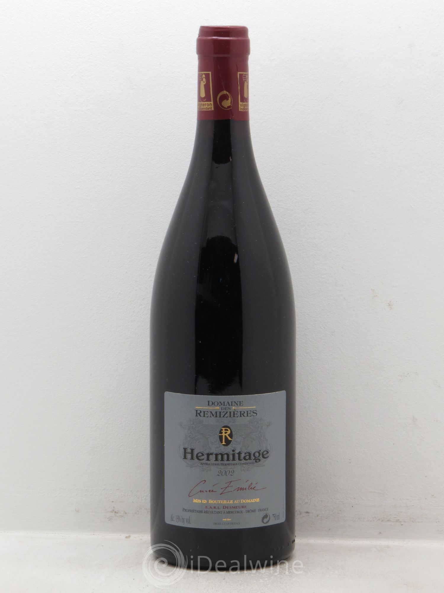 Hermitage Cuvée Emilie Rémizières (Domaine des) 2002 - Lot de 1 bouteille - 0