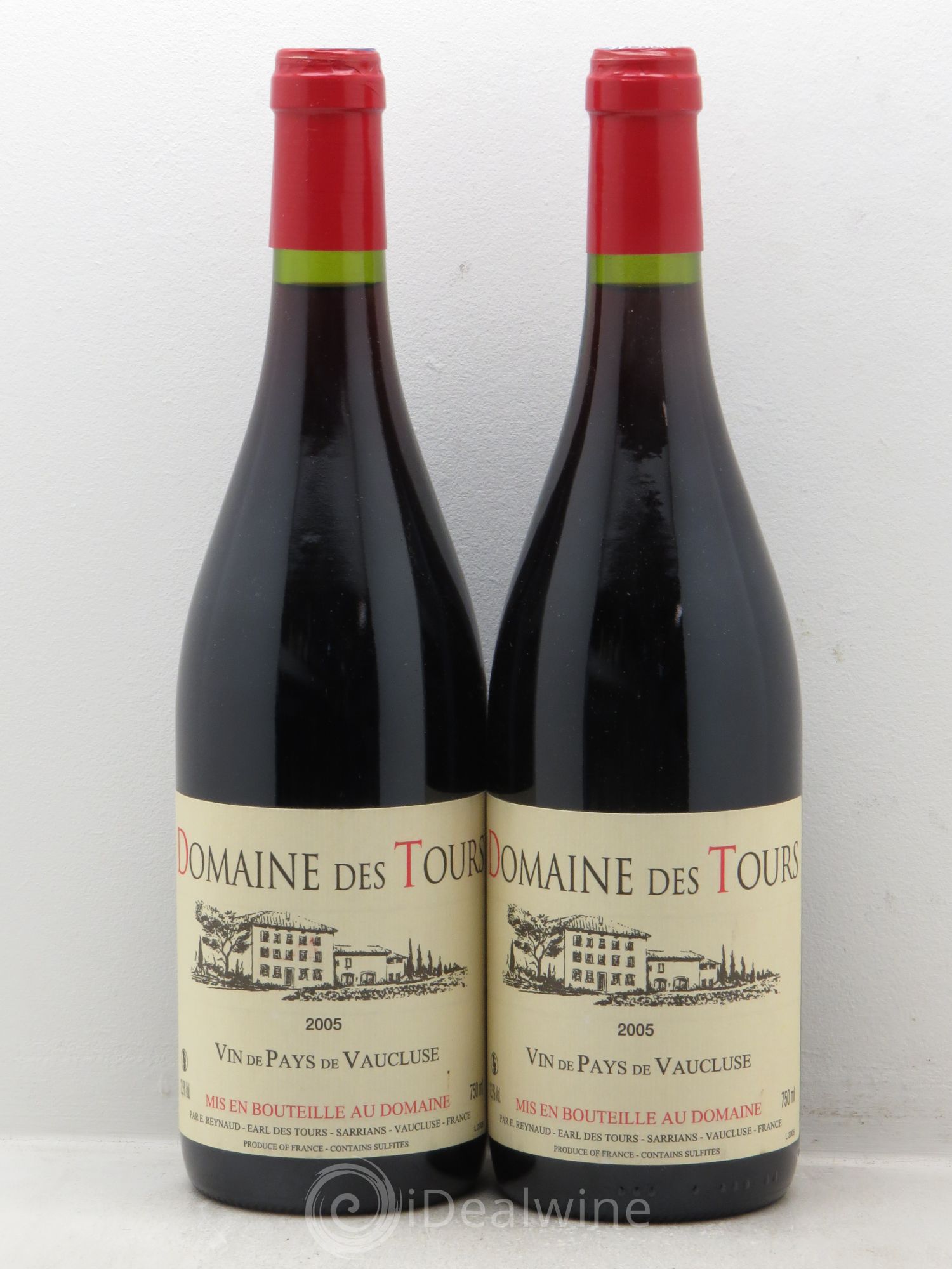 Divers Vin de Pays Vaucluse Domaine des Tours E.Reynaud 2005 - Posten von 2 Flaschen - 0