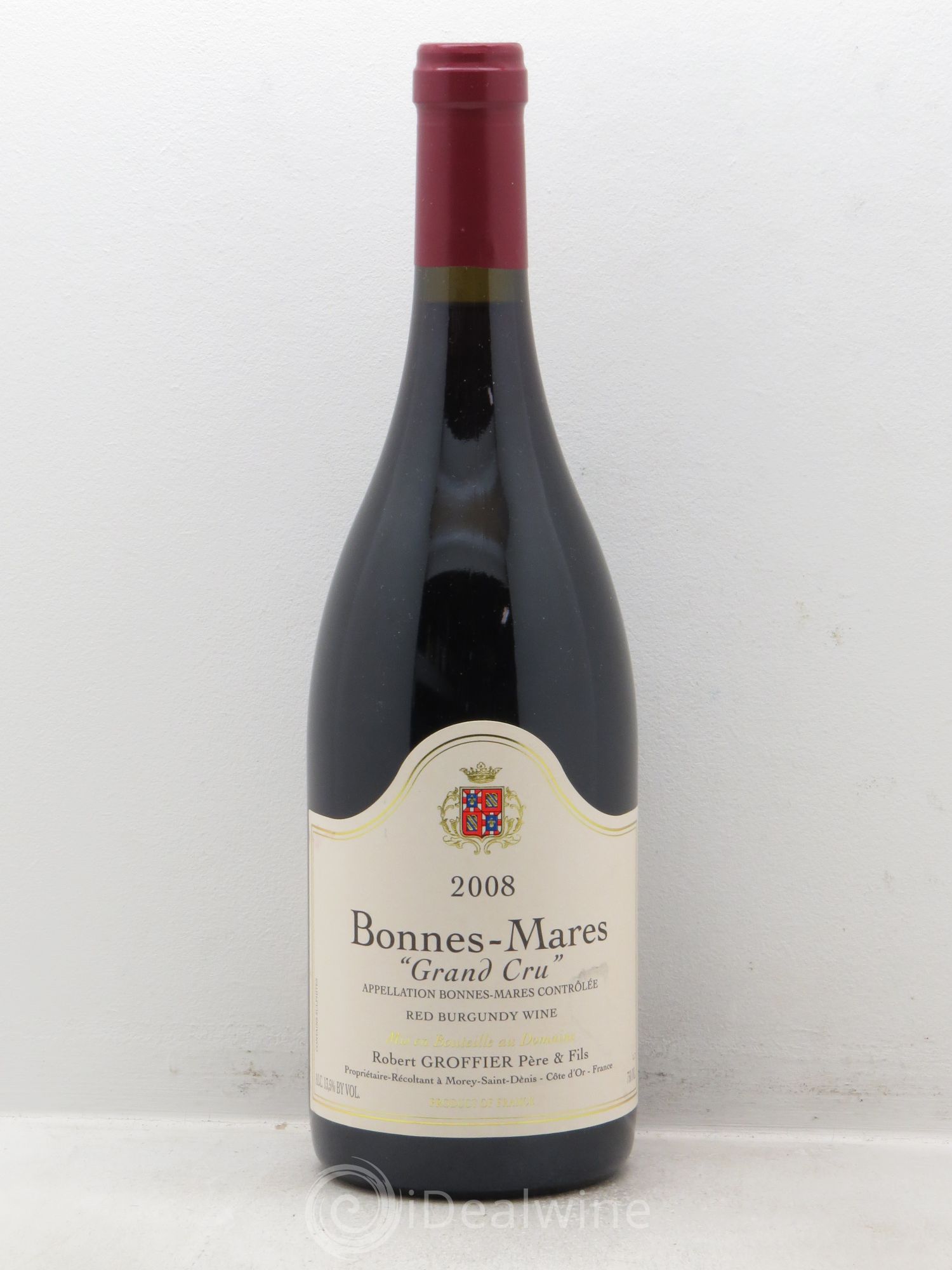 Bonnes-Mares Grand Cru Robert Groffier Père & Fils (Domaine) 2008 - Lot de 1 bouteille - 0