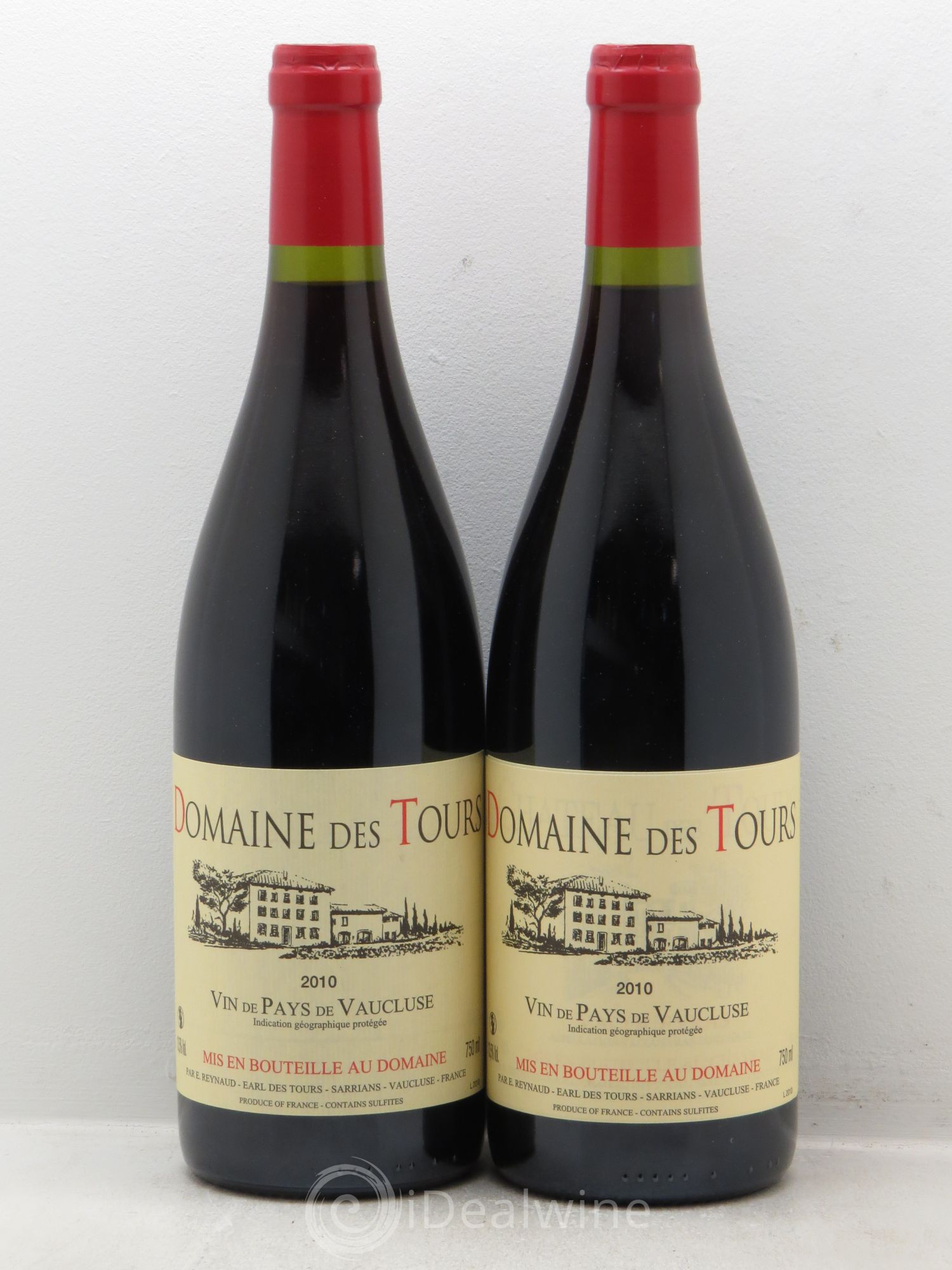Divers Vin de pays Vaucluse Domaine des Tours E.Reynaud 2010 - Posten von 2 Flaschen - 0