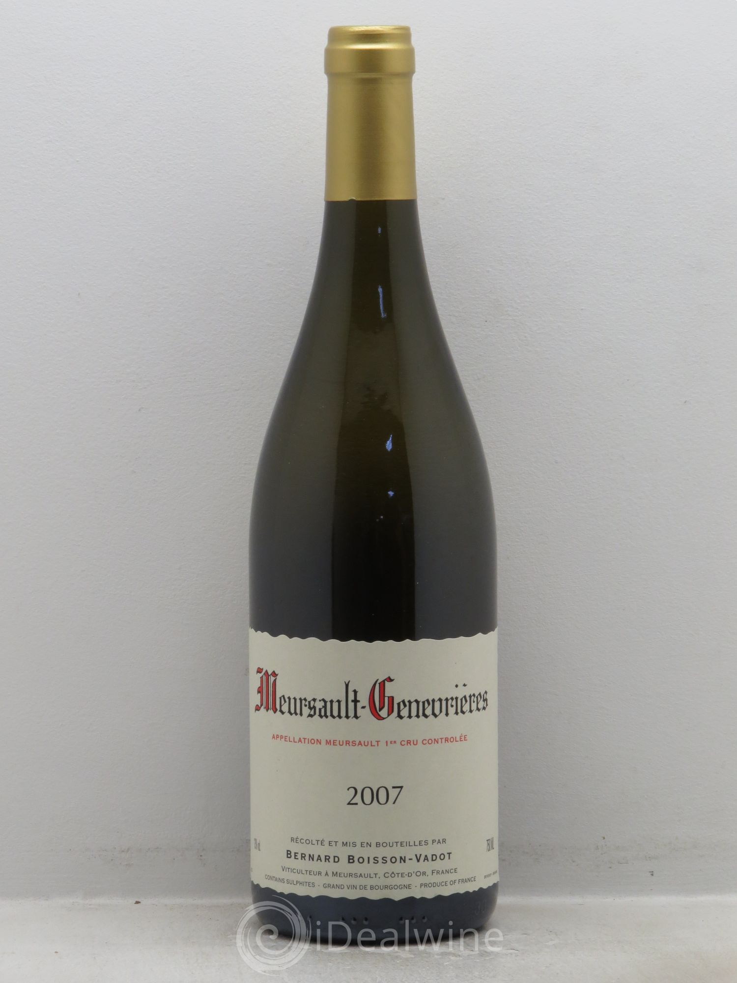 Meursault 1er Cru Domaine Boisson-Vadot 2007 - Posten von 1 Flasche - 0